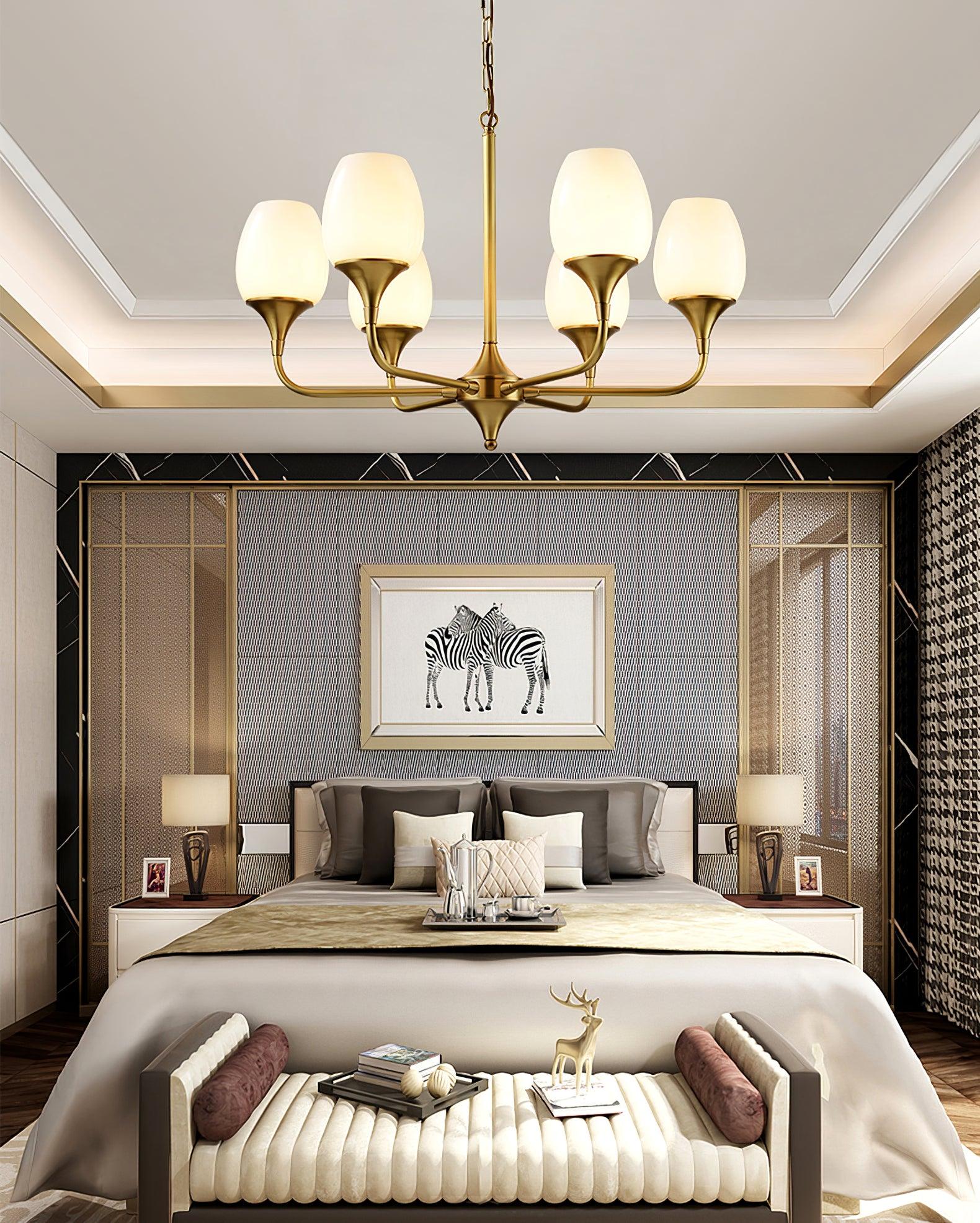 Gleam Elegant Brass Chandelier-Neutral Decor