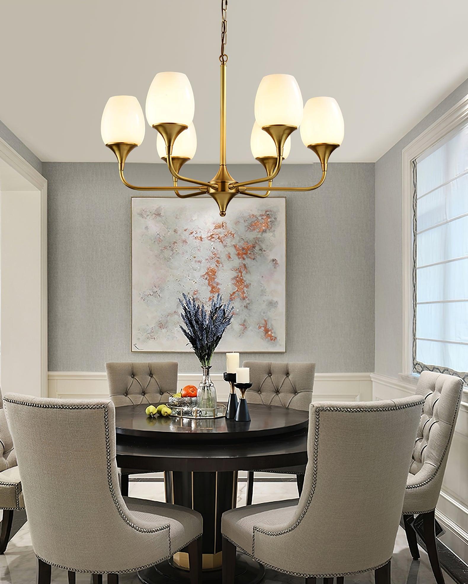Gleam Elegant Brass Chandelier-Neutral Decor
