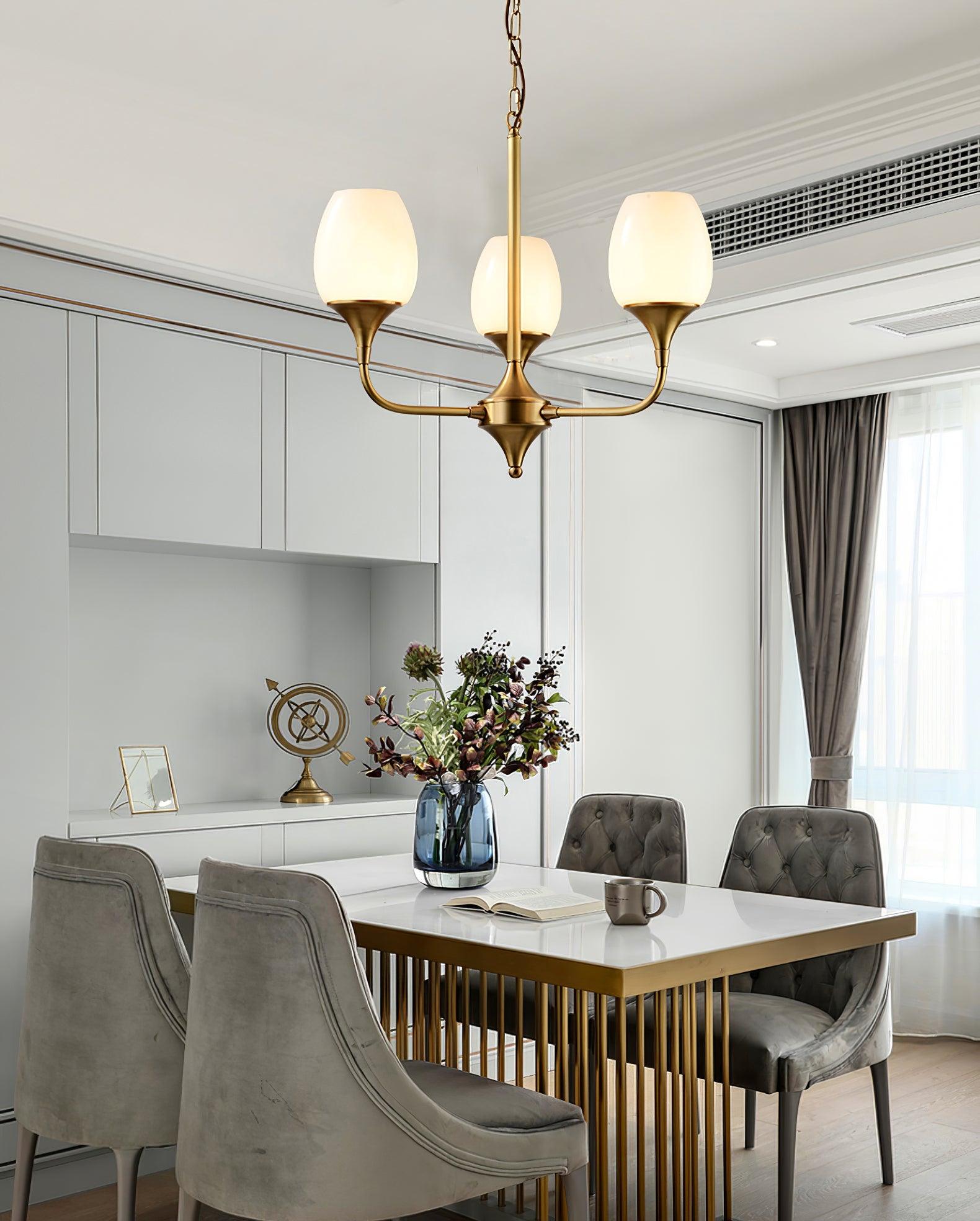 Gleam Elegant Brass Chandelier-Neutral Decor