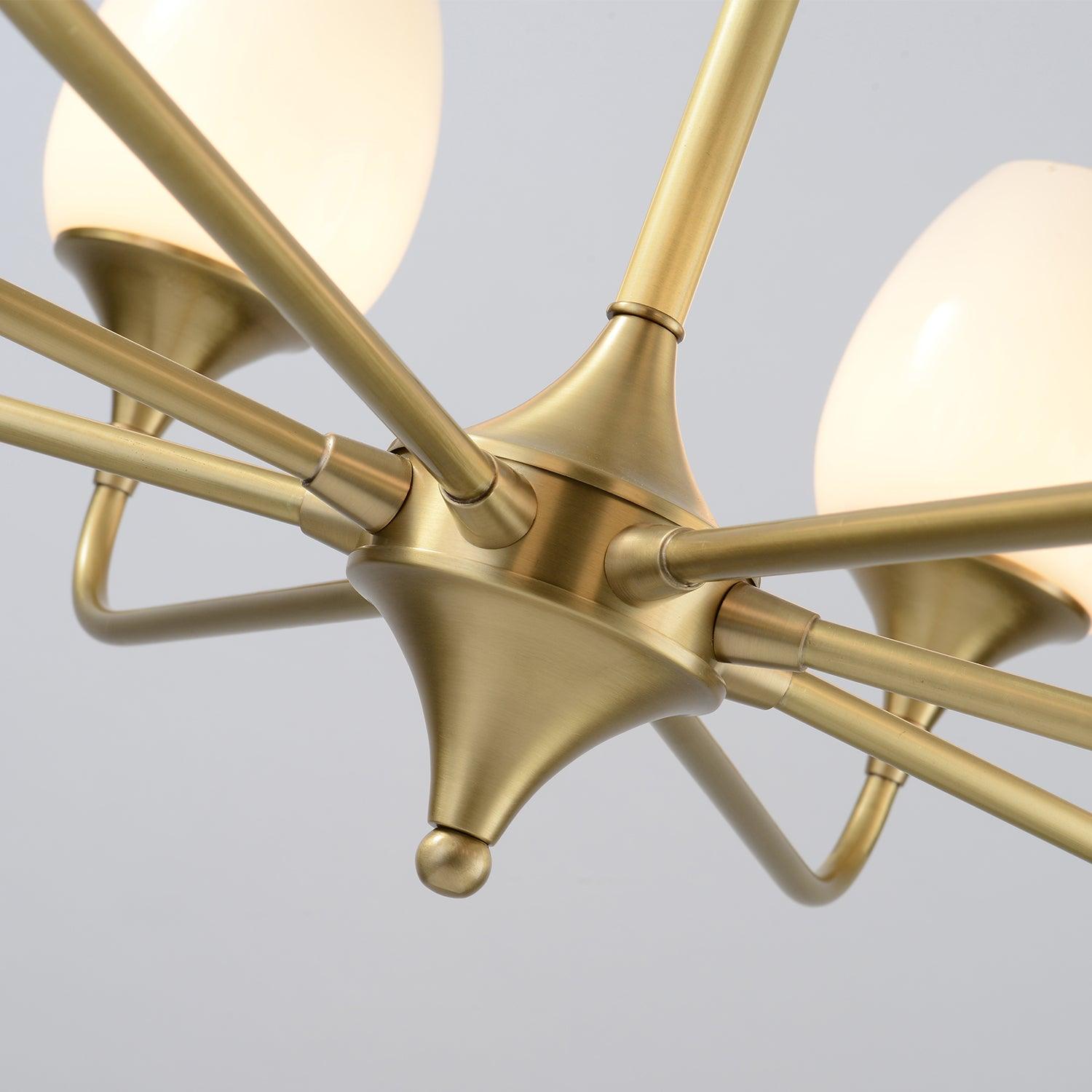Gleam Elegant Brass Chandelier-Neutral Decor