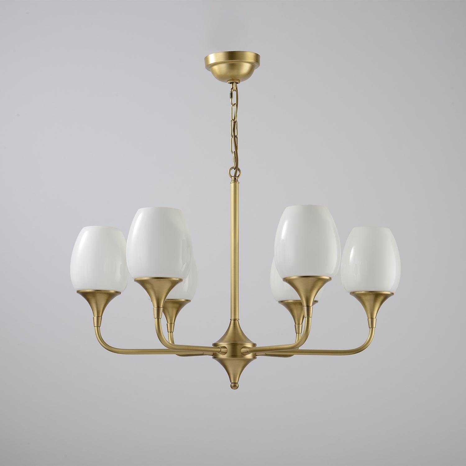 Gleam Elegant Brass Chandelier-Neutral Decor
