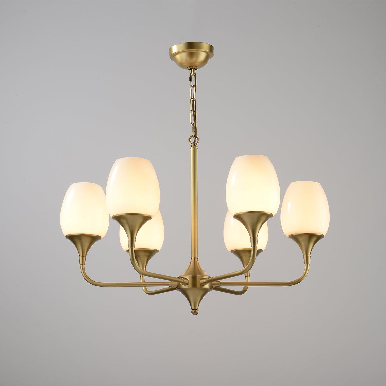 Gleam Elegant Brass Chandelier-Neutral Decor