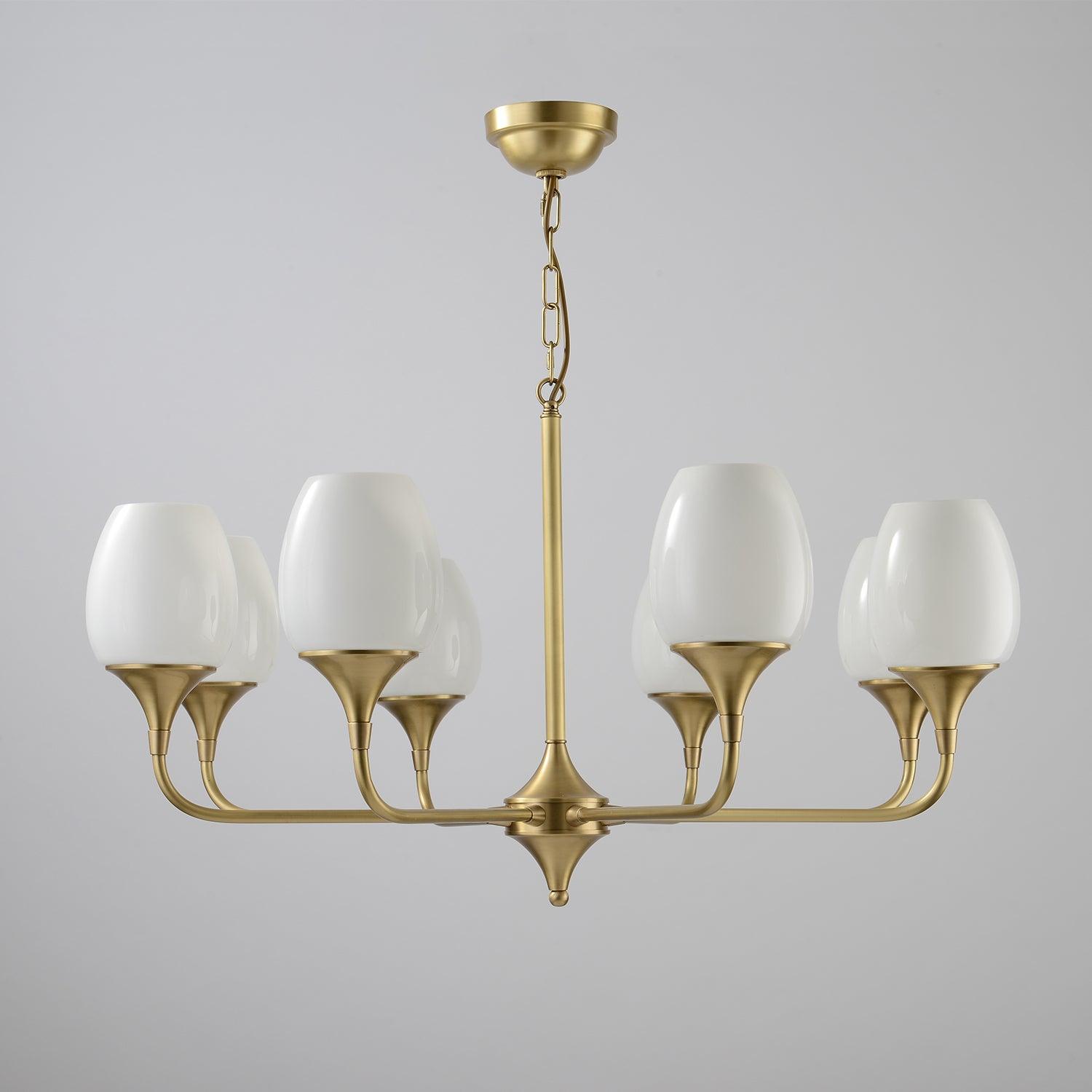 Gleam Elegant Brass Chandelier-Neutral Decor