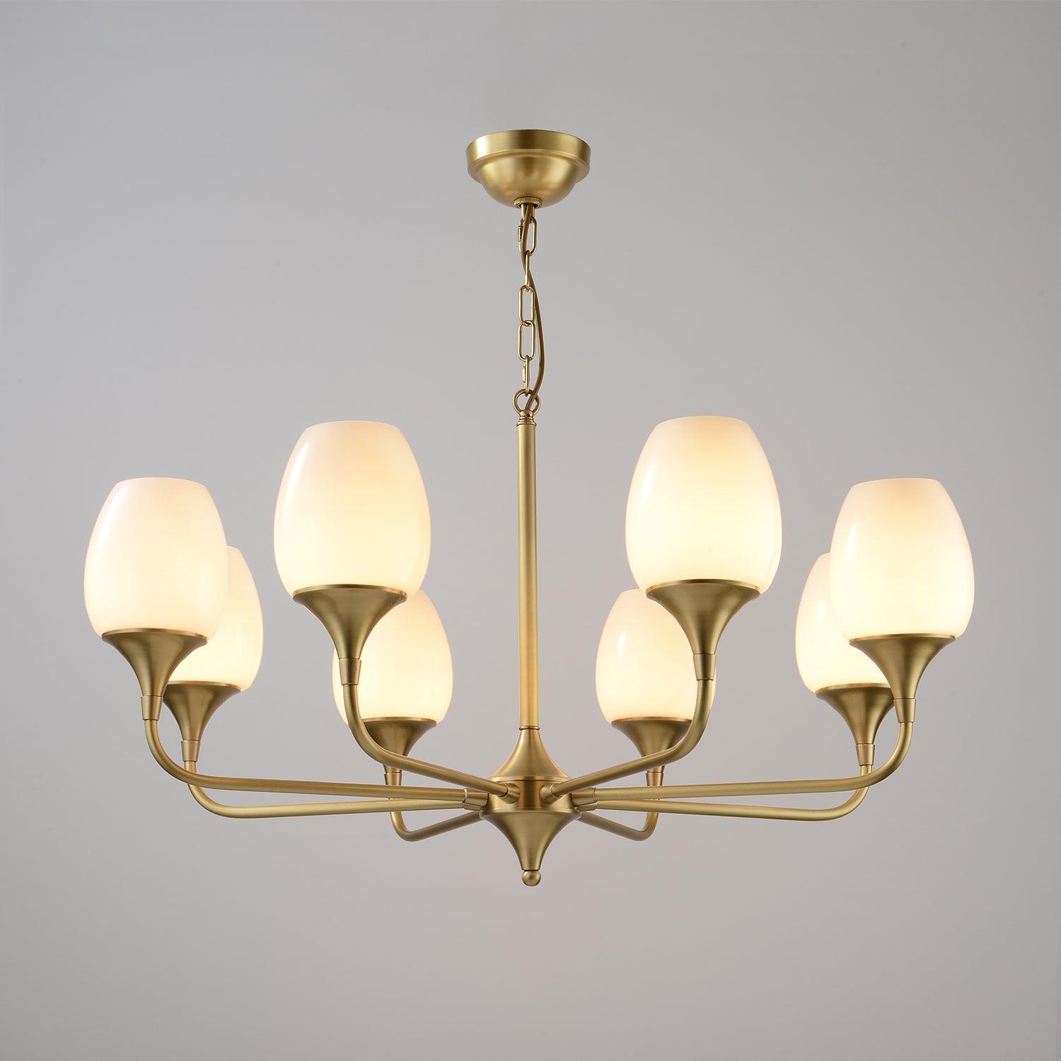 Gleam Elegant Brass Chandelier-Neutral Decor