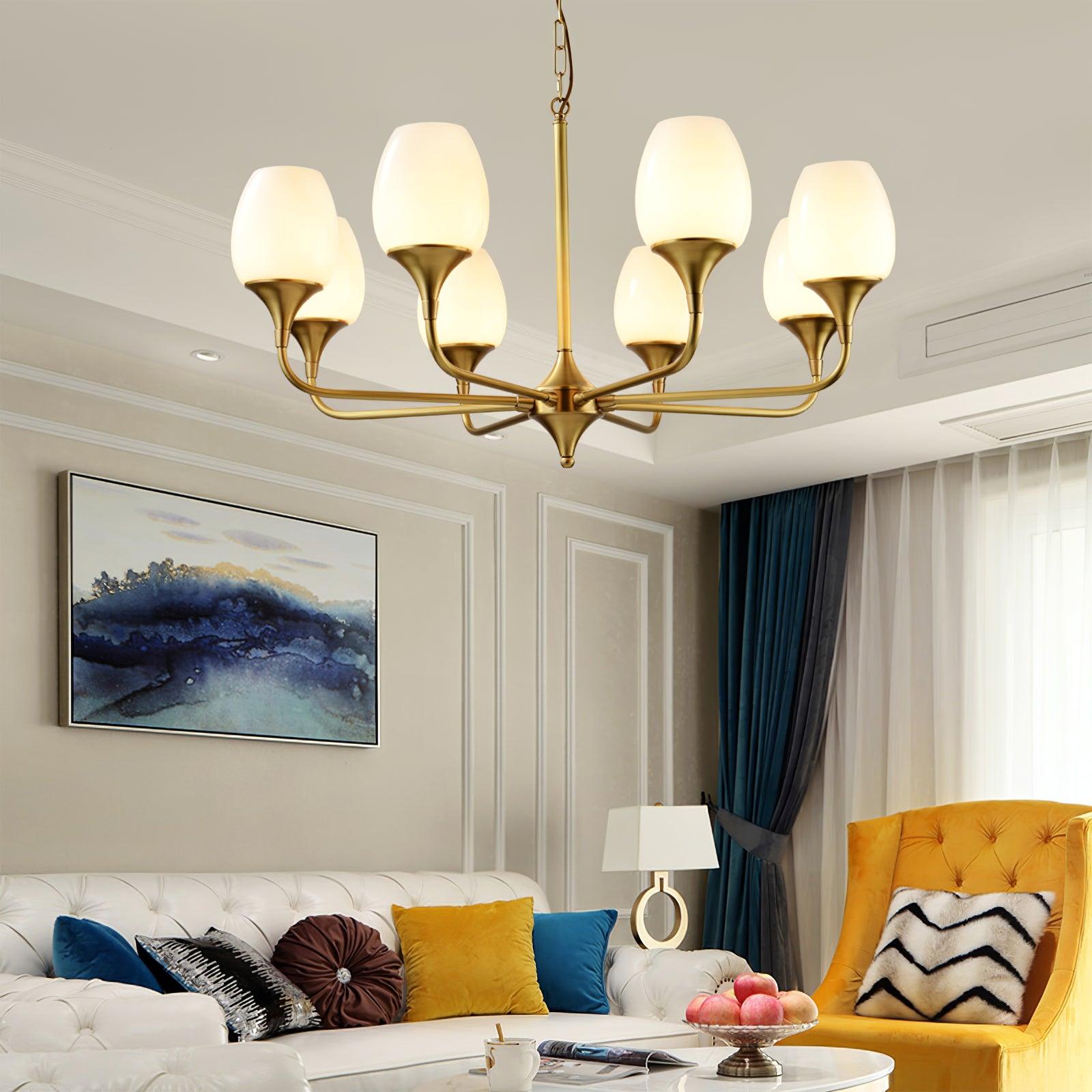 Gleam Elegant Brass Chandelier-Neutral Decor