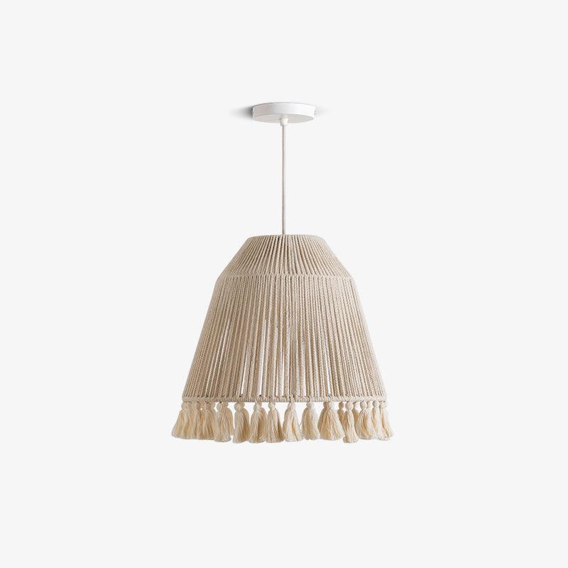 Hlugan Traditional Tassel Rope Pendant Light-Neutral Decor