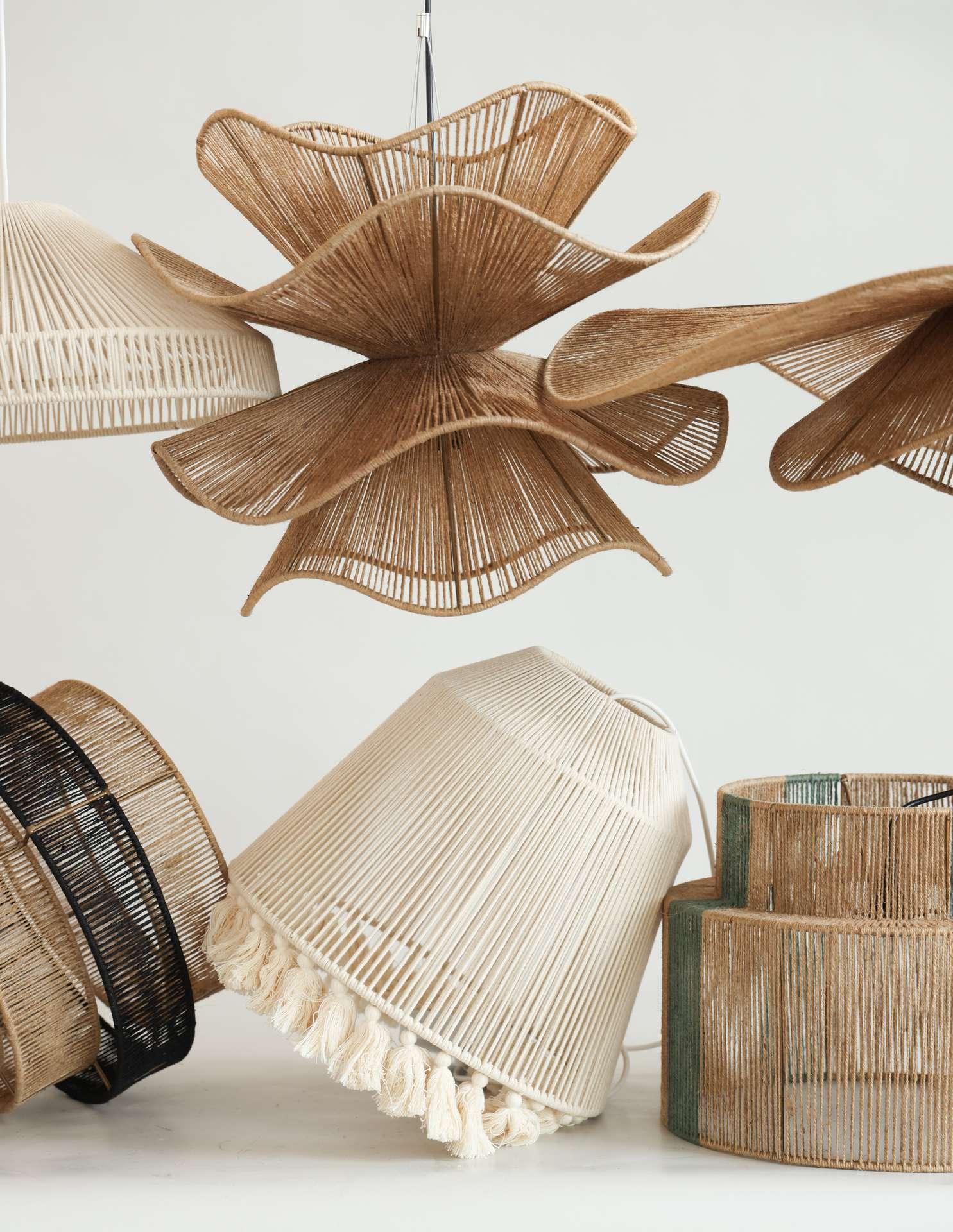 Hlugan Traditional Tassel Rope Pendant Light-Neutral Decor