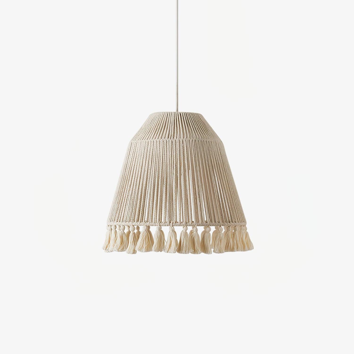 Hlugan Traditional Tassel Rope Pendant Light-Neutral Decor