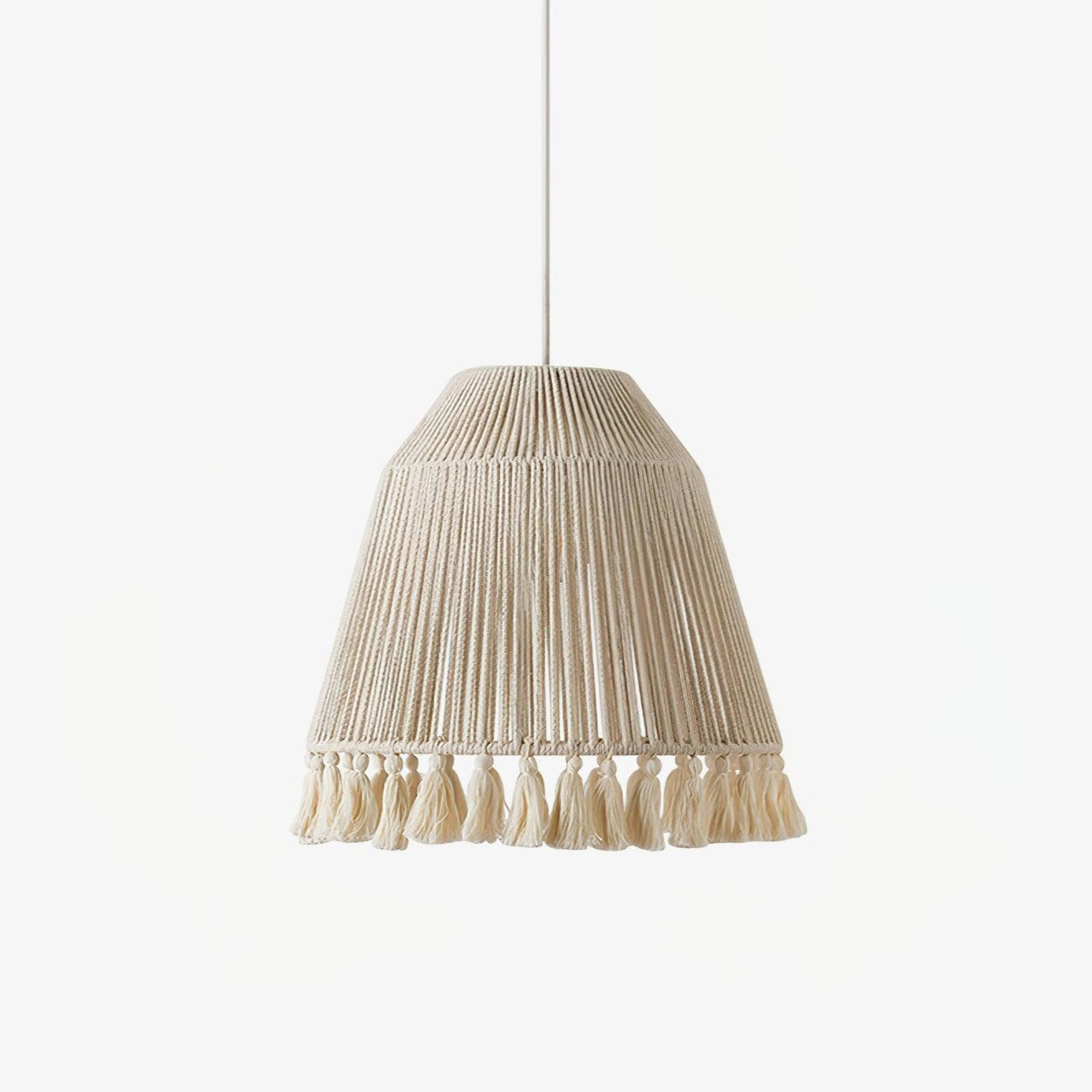 Hlugan Traditional Tassel Rope Pendant Light-Neutral Decor