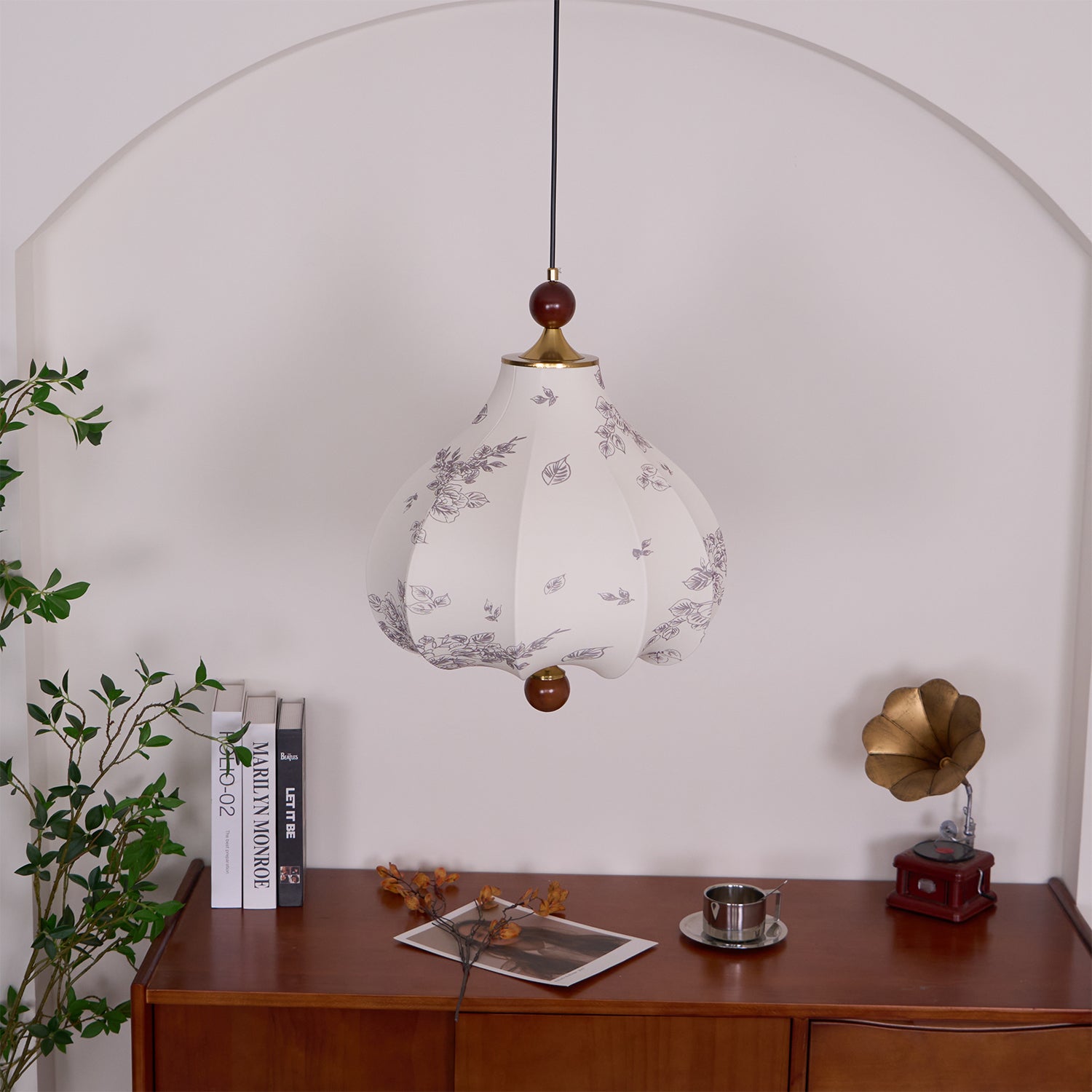 Favian Vintage Wood Pendant Lamp-Neutral Decor