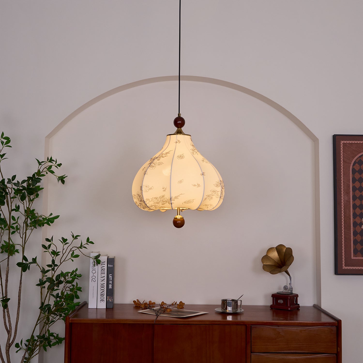 Favian Vintage Wood Pendant Lamp-Neutral Decor
