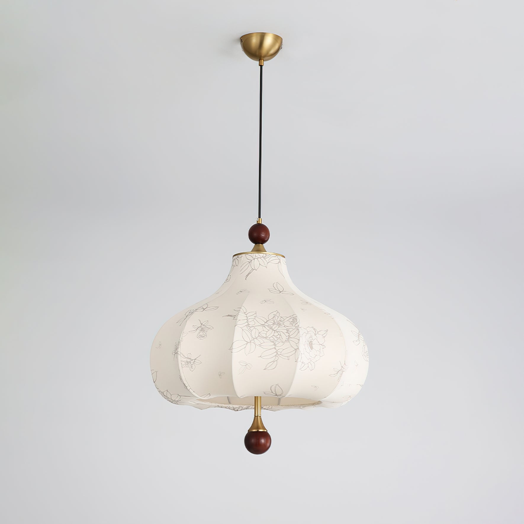 Favian Vintage Wood Pendant Lamp-Neutral Decor