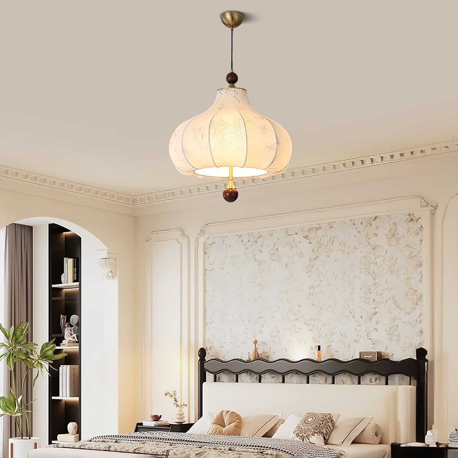 Favian Vintage Wood Pendant Lamp-Neutral Decor
