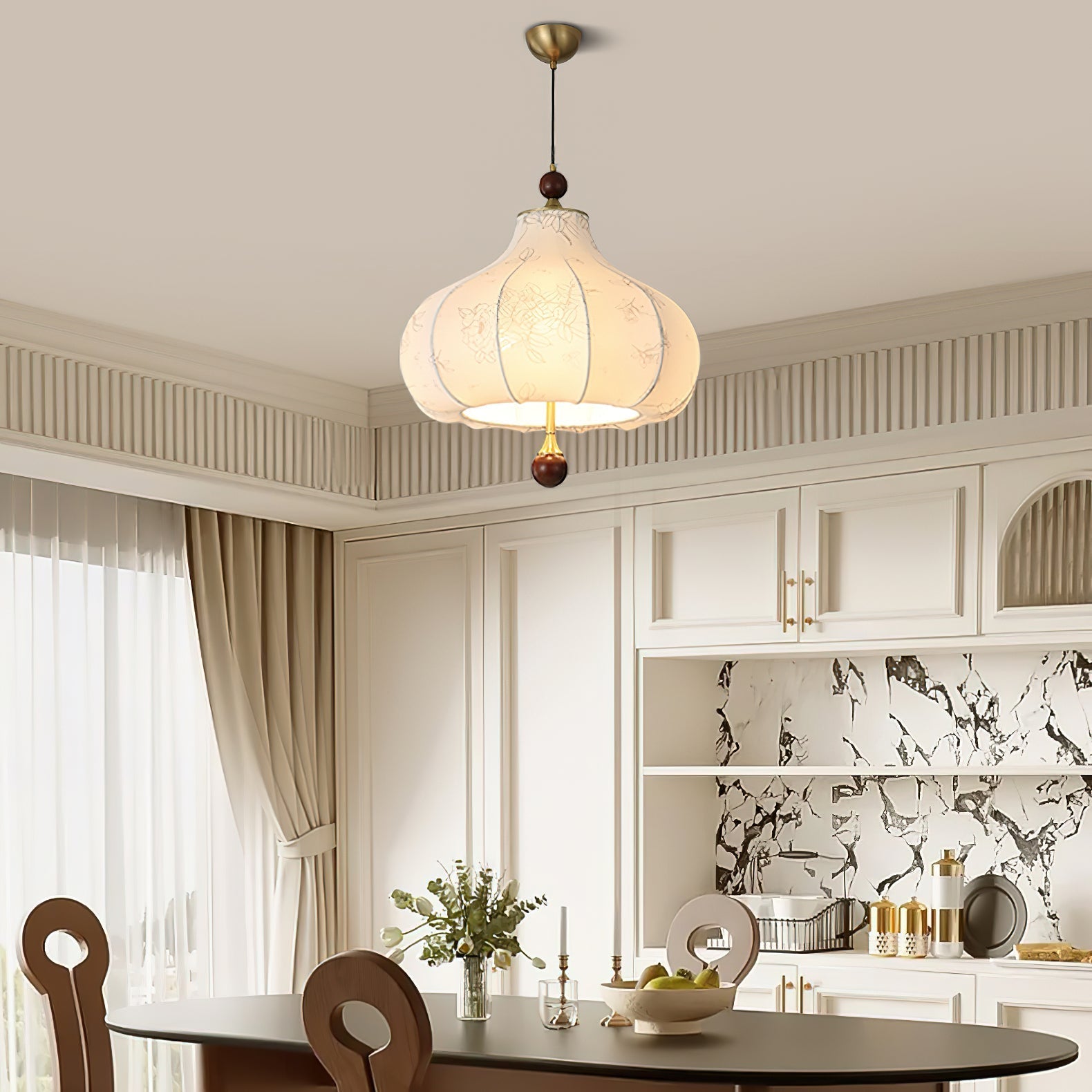Favian Vintage Wood Pendant Lamp-Neutral Decor