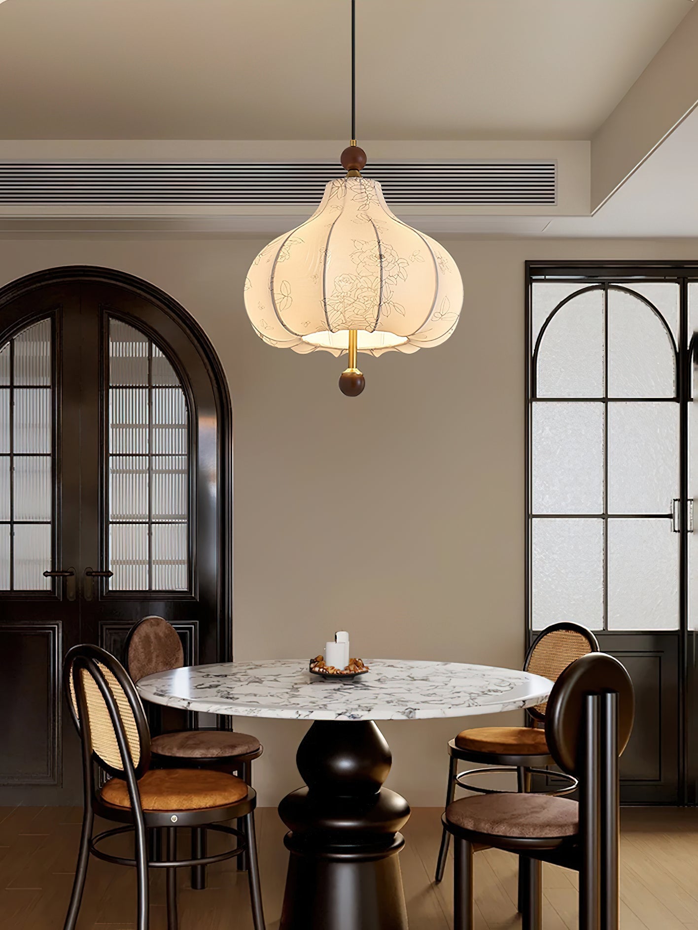 Favian Vintage Wood Pendant Lamp-Neutral Decor