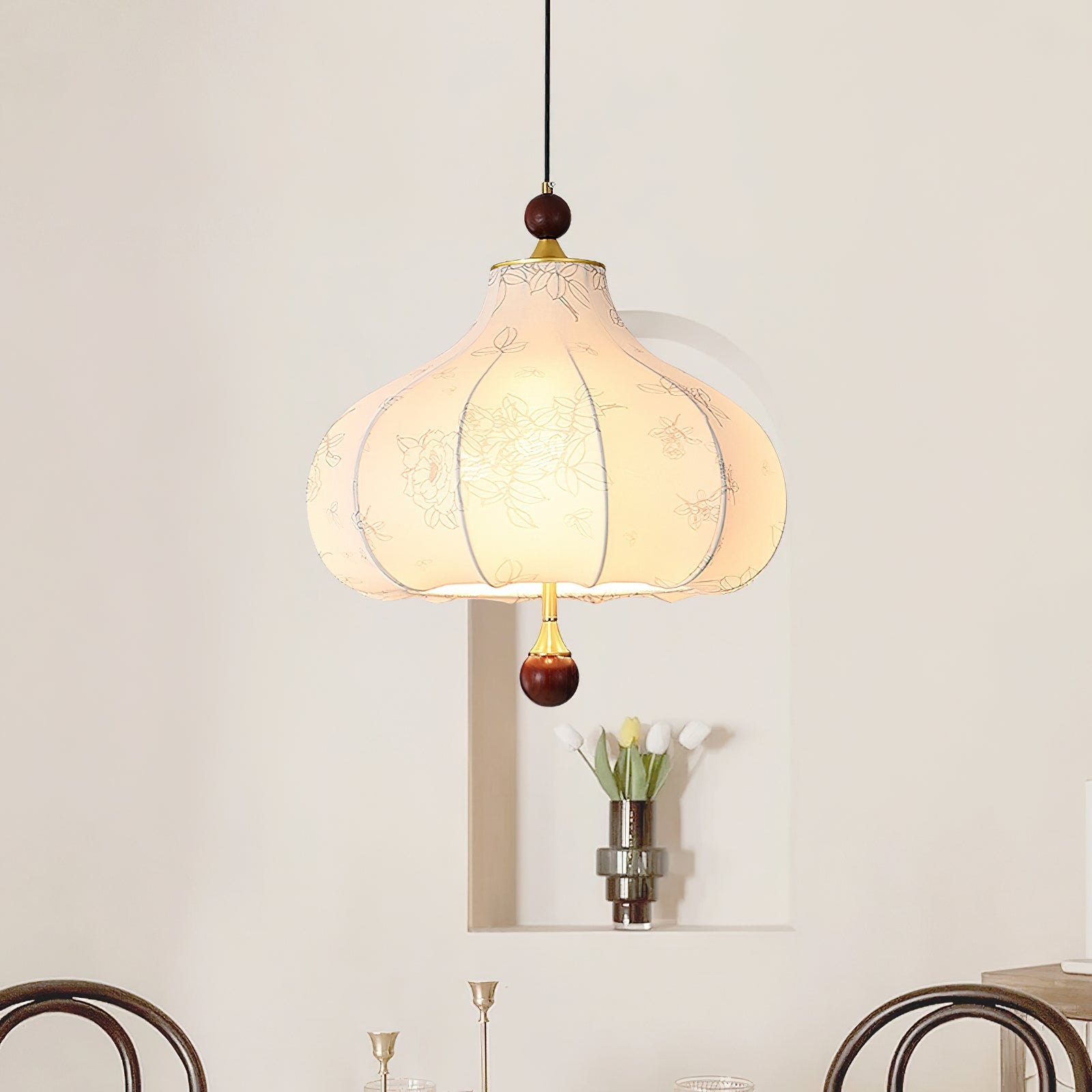 Favian Vintage Wood Pendant Lamp-Neutral Decor