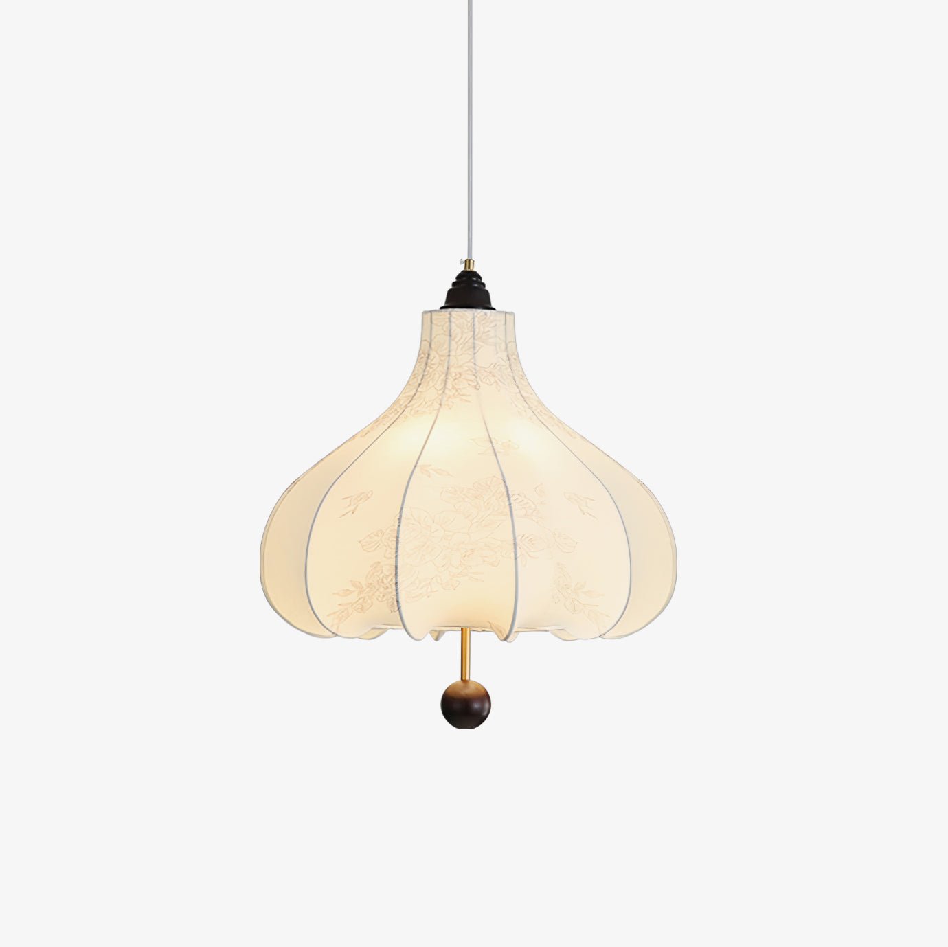 Docor Fabric Wood Pendant Light-Neutral Decor