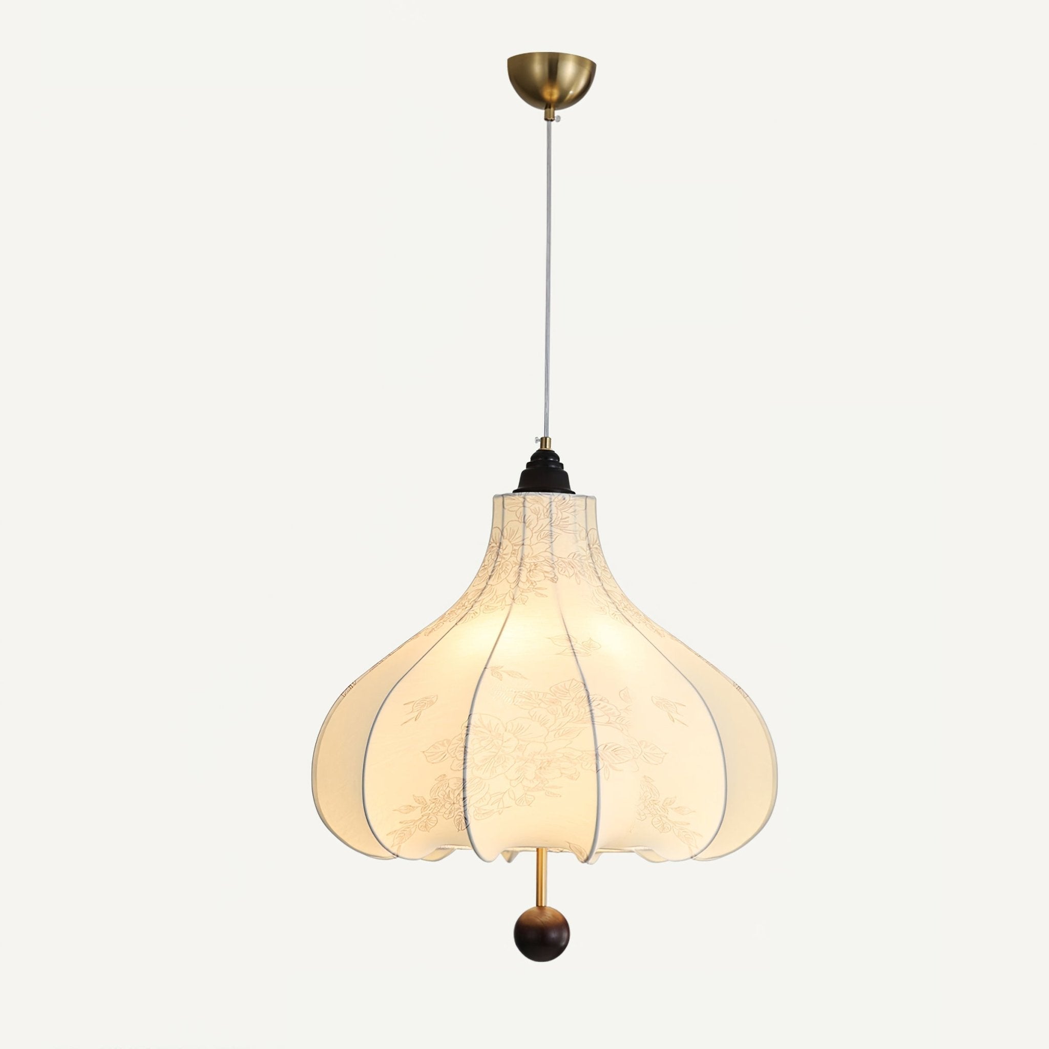 Docor Fabric Wood Pendant Light-Neutral Decor