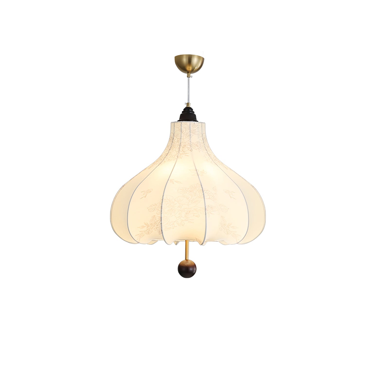 Docor Fabric Wood Pendant Light-Neutral Decor