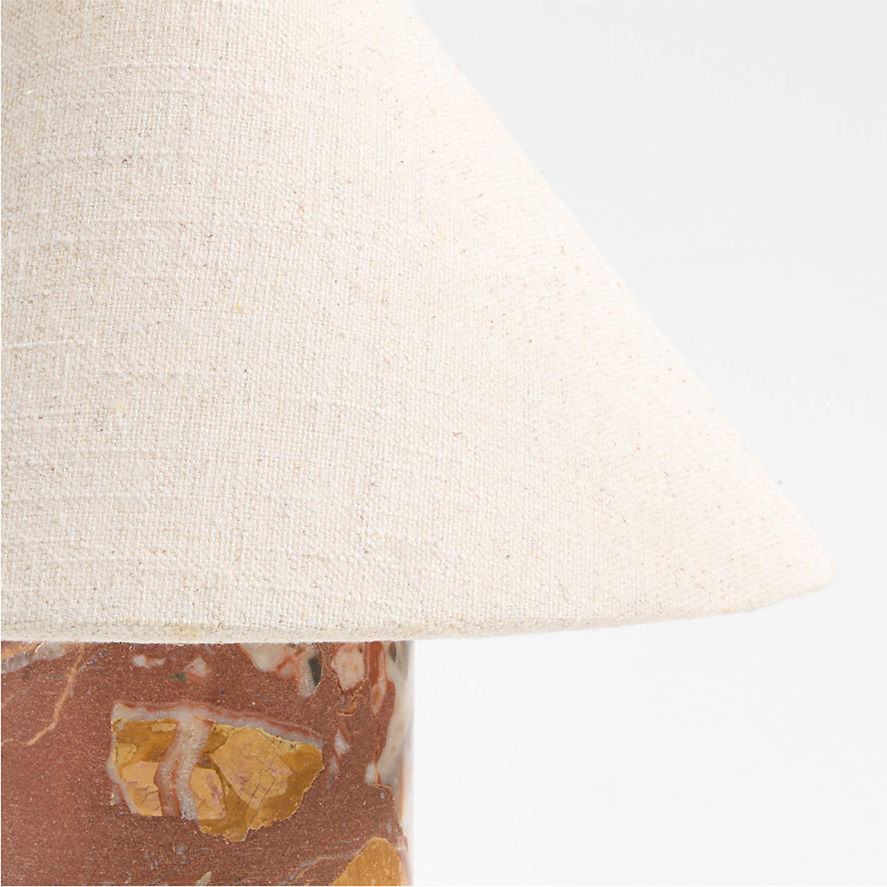 Close-up of the E12/E14 socket inside the lampshade, bulb not included.