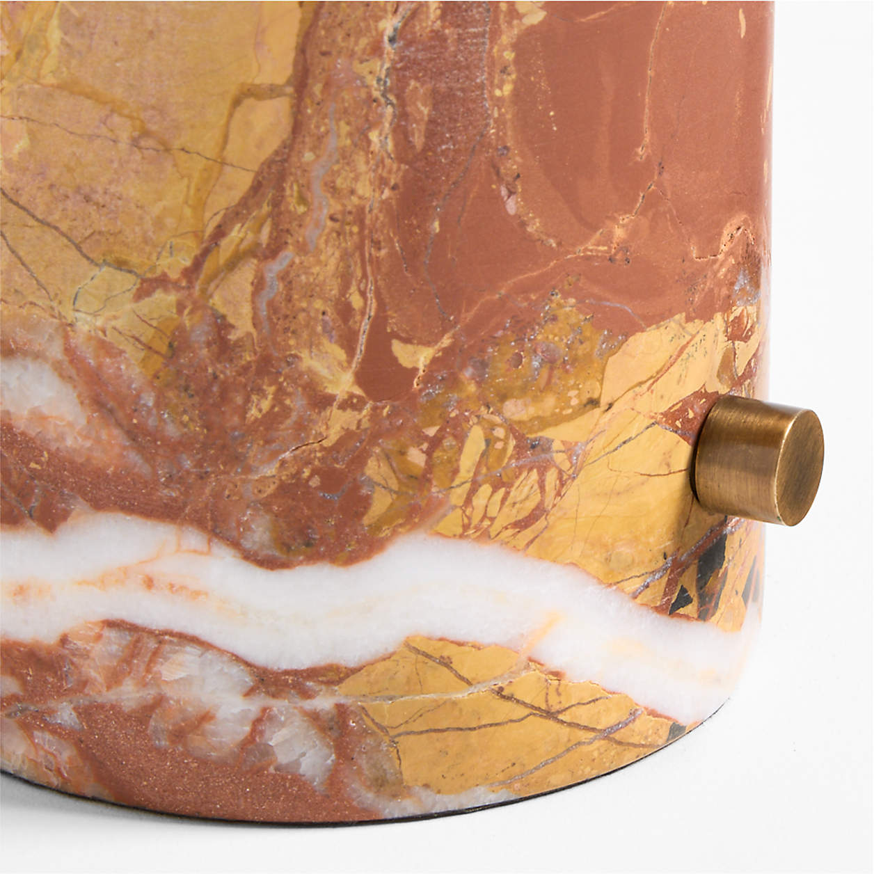 Lifestyle image of the Chez Marble Table Lamp in a modern, well-lit home interior.