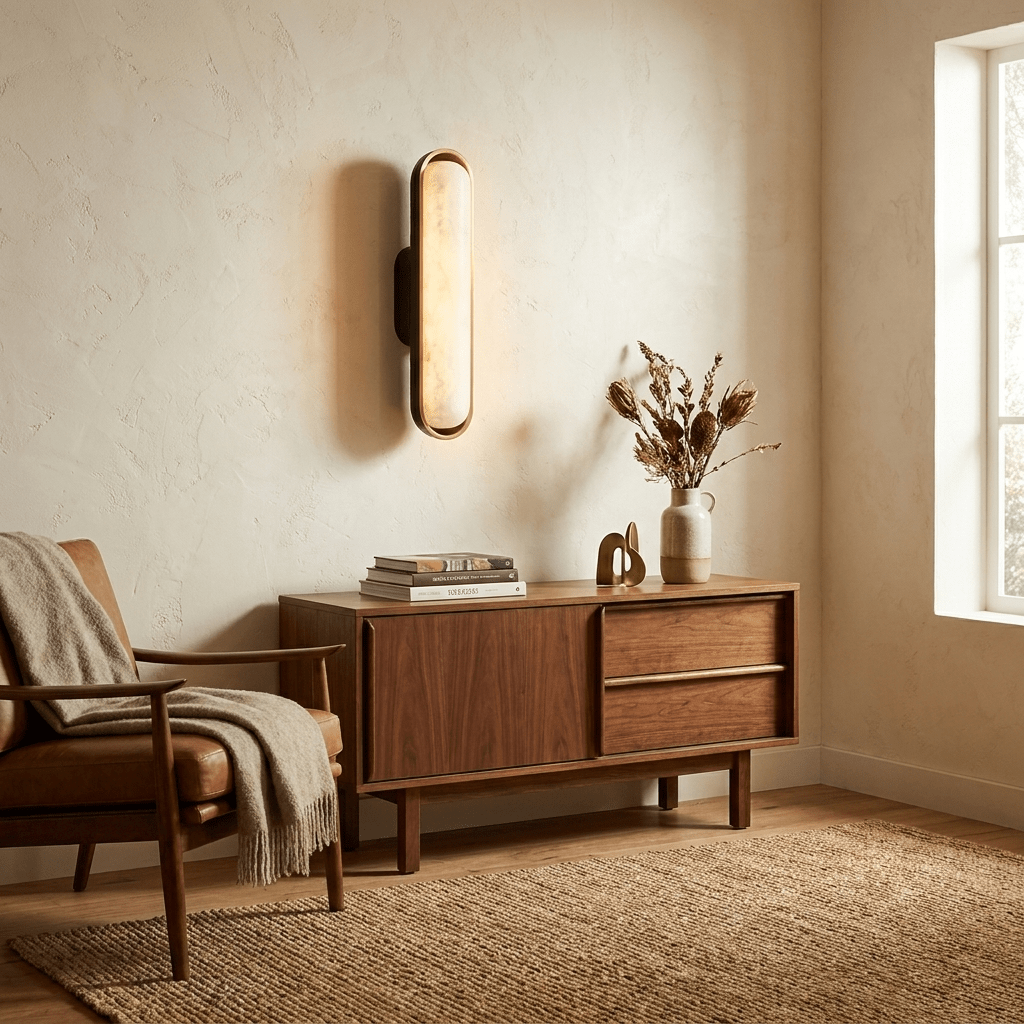 Chiarore Alabaster Wall Sconce-Neutral Decor