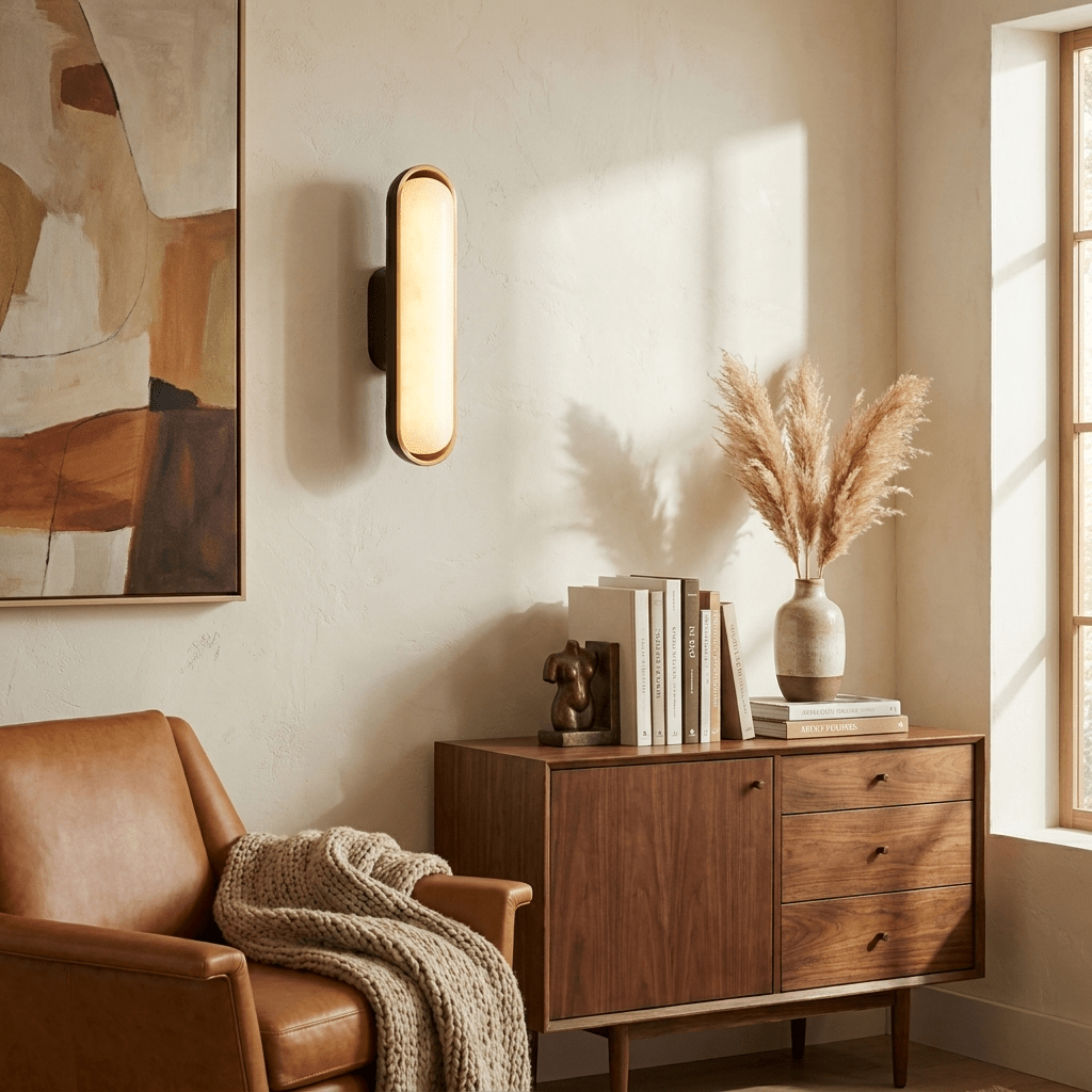 Chiarore Alabaster Wall Sconce-Neutral Decor