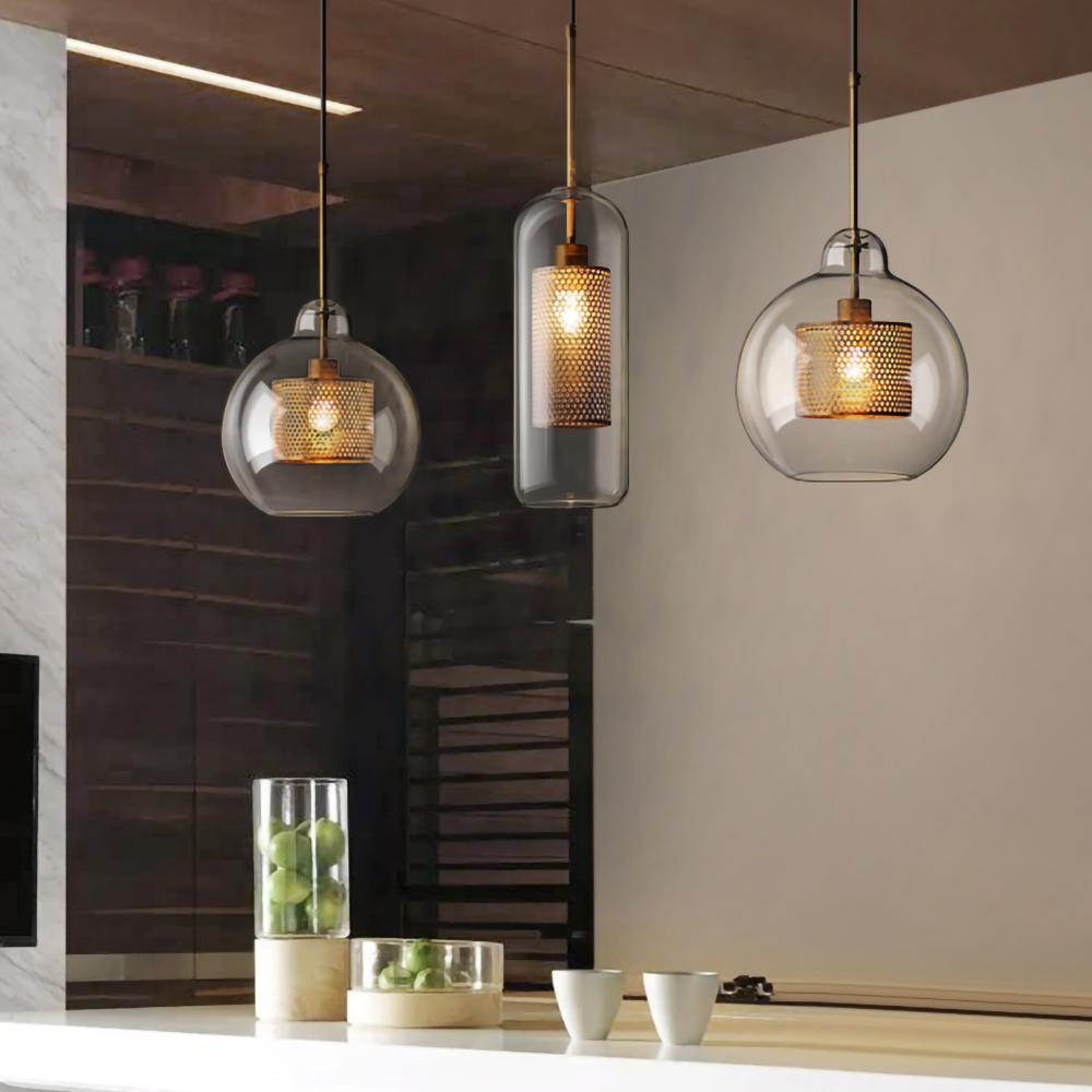 Lustra Pendant Lamp Chiswick Glass for Living Room-Neutral Decor