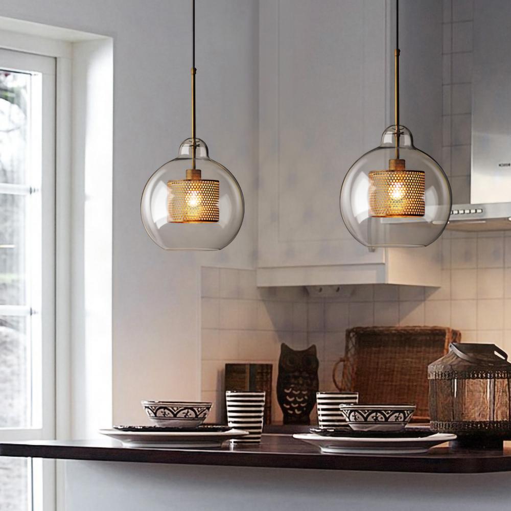 Lustra Pendant Lamp Chiswick Glass for Living Room-Neutral Decor