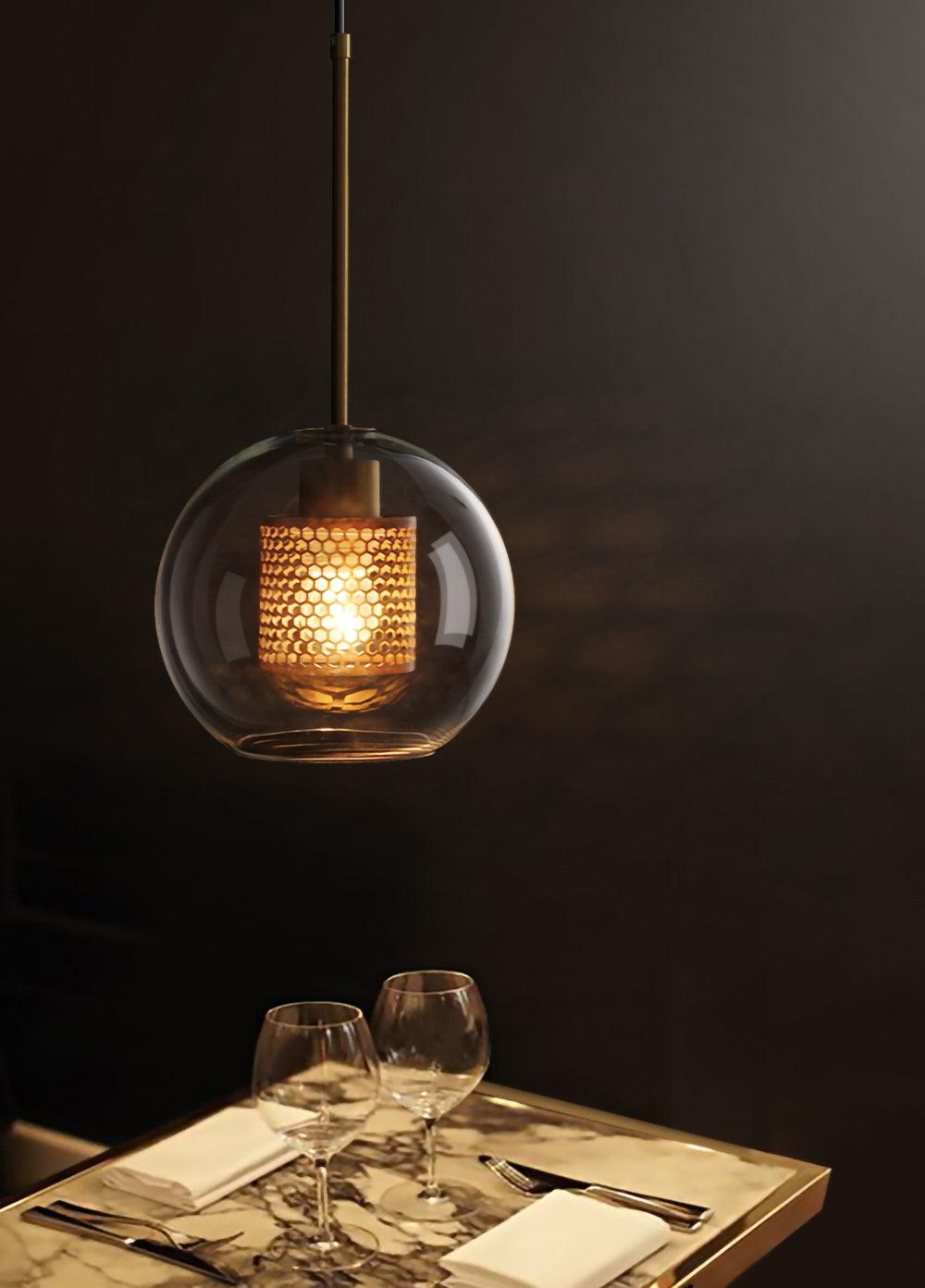 Lustra Pendant Lamp Chiswick Glass for Living Room-Neutral Decor