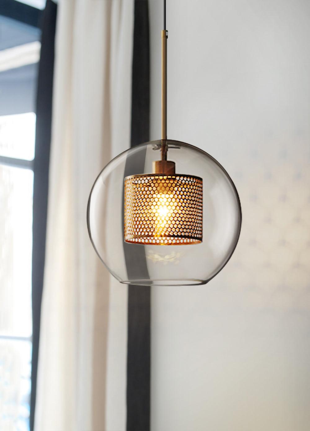 Lustra Pendant Lamp Chiswick Glass for Living Room-Neutral Decor