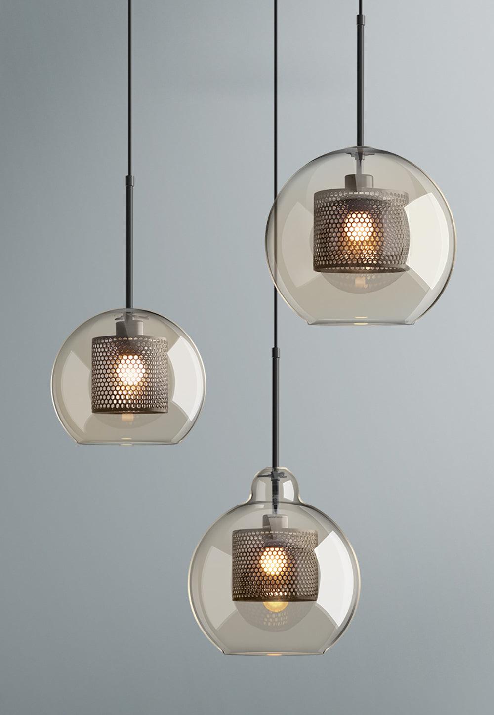 Lustra Pendant Lamp Chiswick Glass for Living Room-Neutral Decor