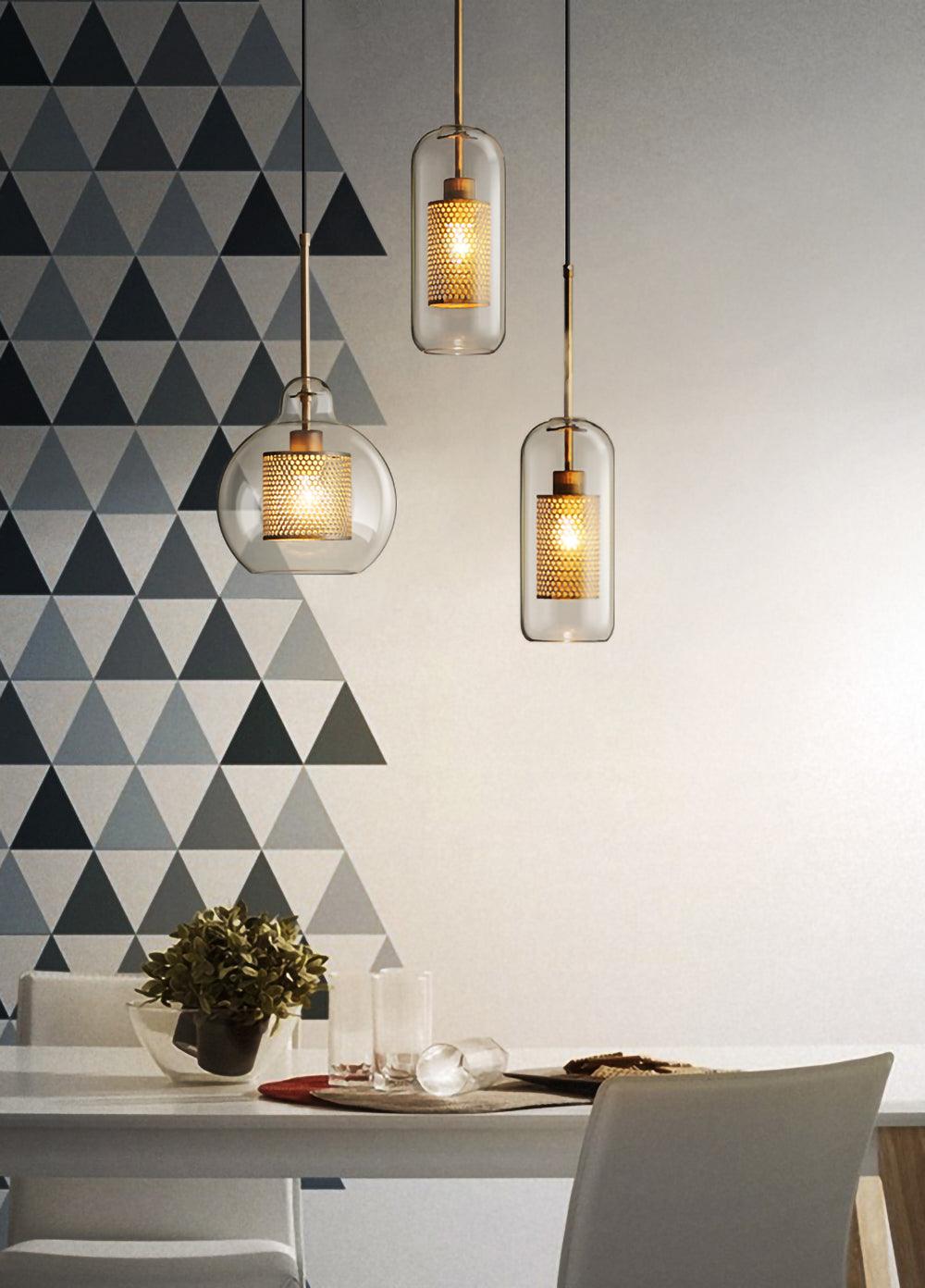 Lustra Pendant Lamp Chiswick Glass for Living Room-Neutral Decor