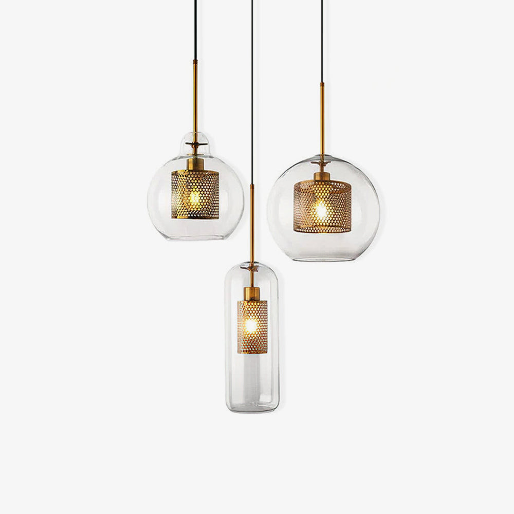 Lustra Pendant Lamp Chiswick Glass for Living Room-Neutral Decor