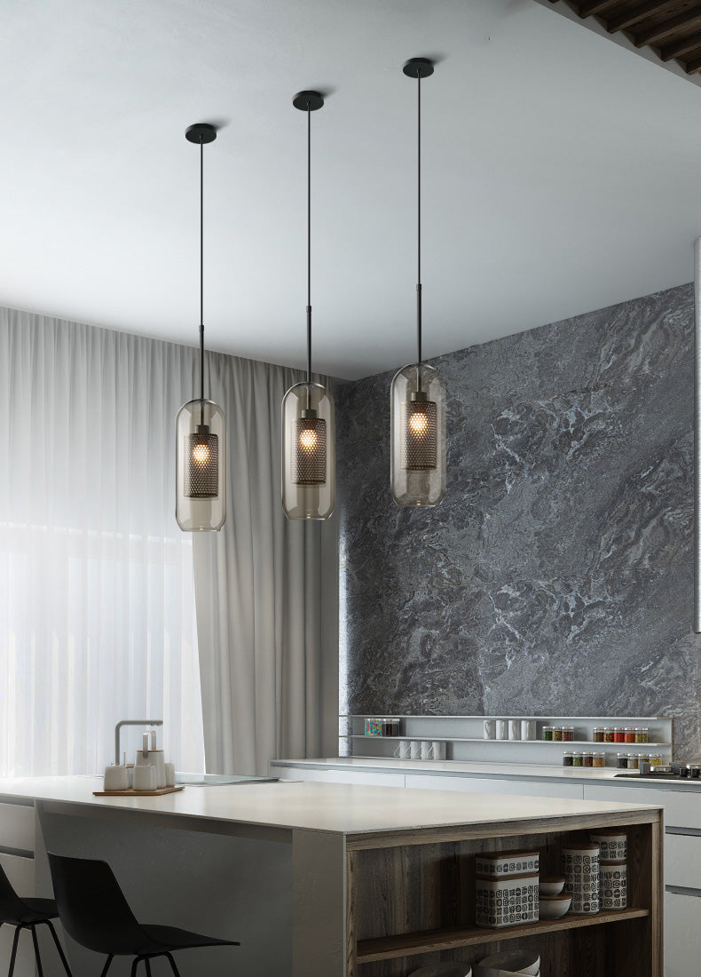 Lustra Pendant Lamp Chiswick Glass for Living Room-Neutral Decor