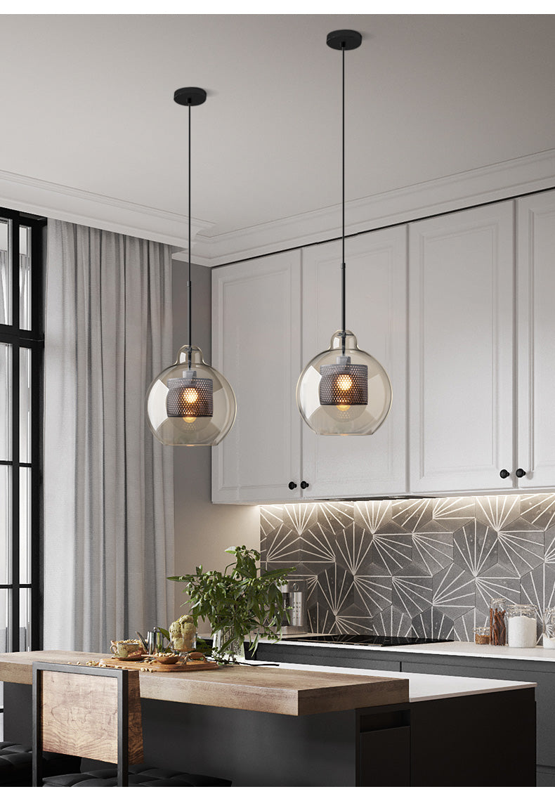 Lustra Pendant Lamp Chiswick Glass for Living Room-Neutral Decor