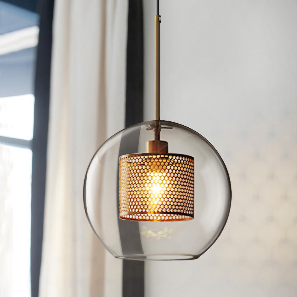 Lustra Pendant Lamp Chiswick Glass for Living Room-Neutral Decor