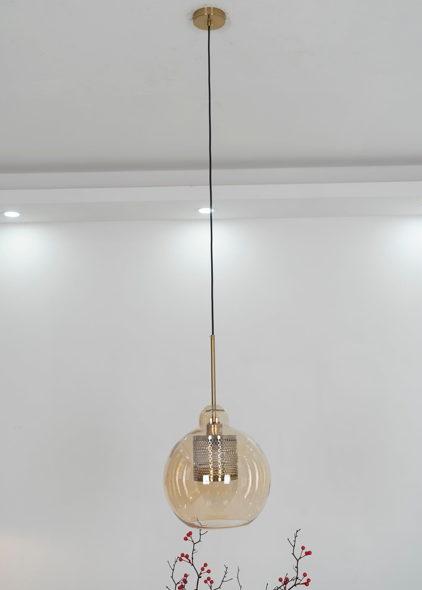 Lustra Pendant Lamp Chiswick Glass for Living Room-Neutral Decor