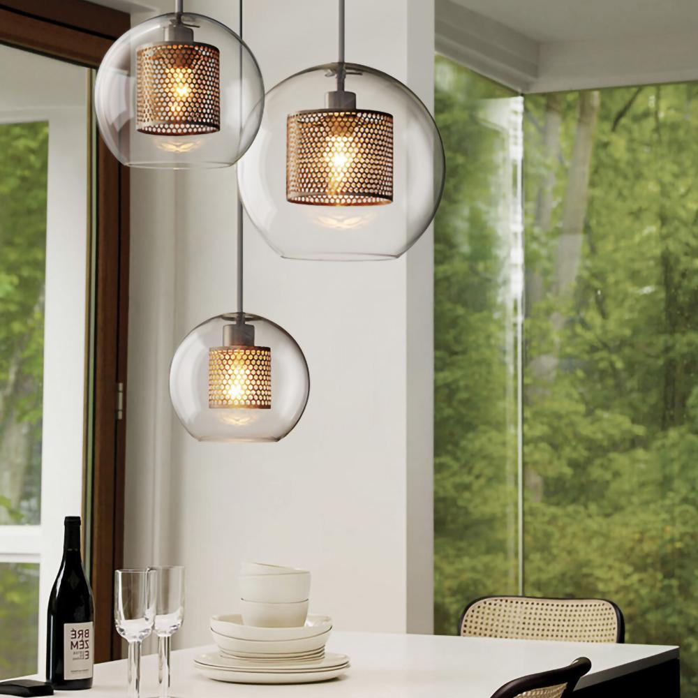 Lustra Pendant Lamp Chiswick Glass for Living Room-Neutral Decor