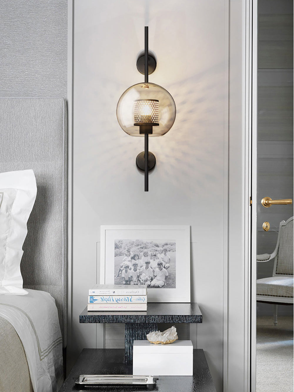 Peta Premium Nordic Art Glass Wall Light-Neutral Decor