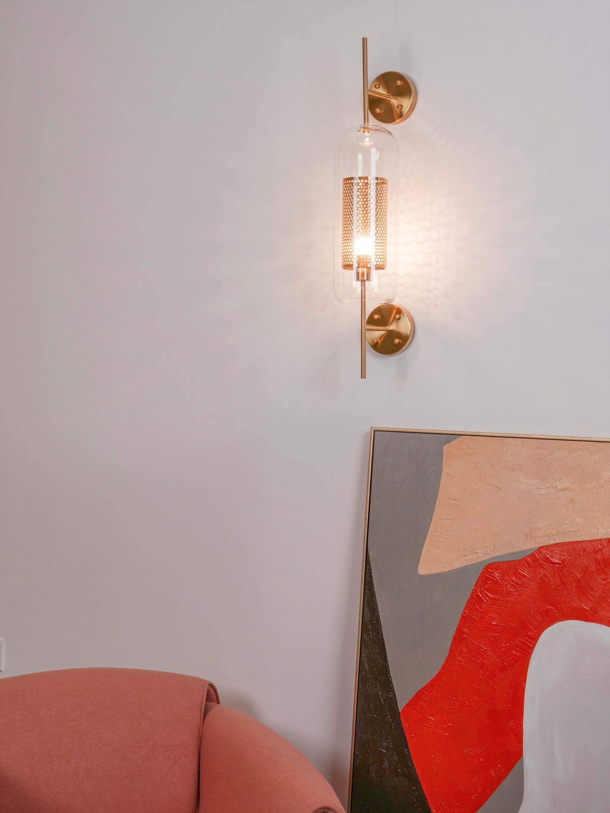 Peta Premium Nordic Art Glass Wall Light-Neutral Decor