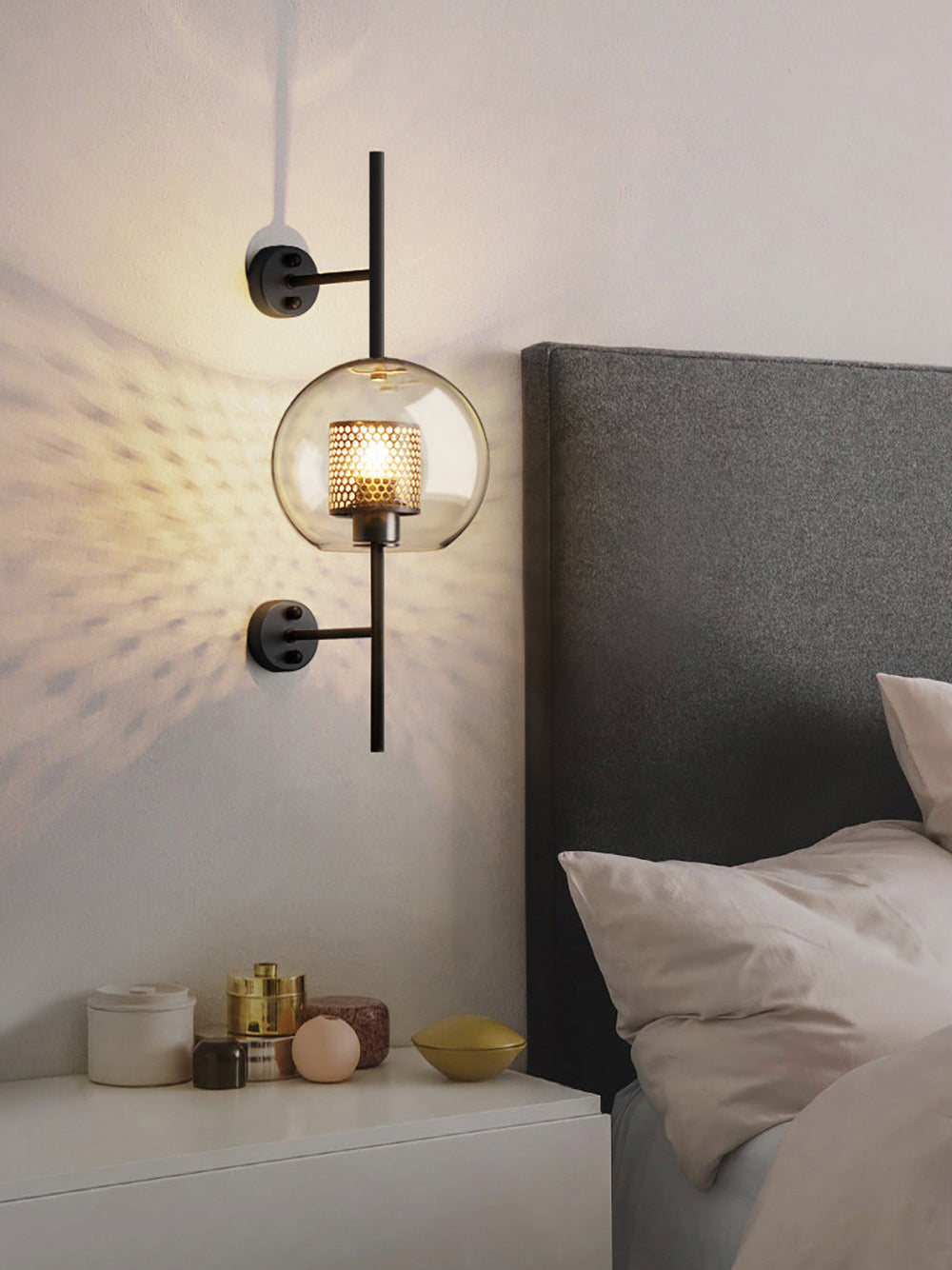 Peta Premium Nordic Art Glass Wall Light-Neutral Decor