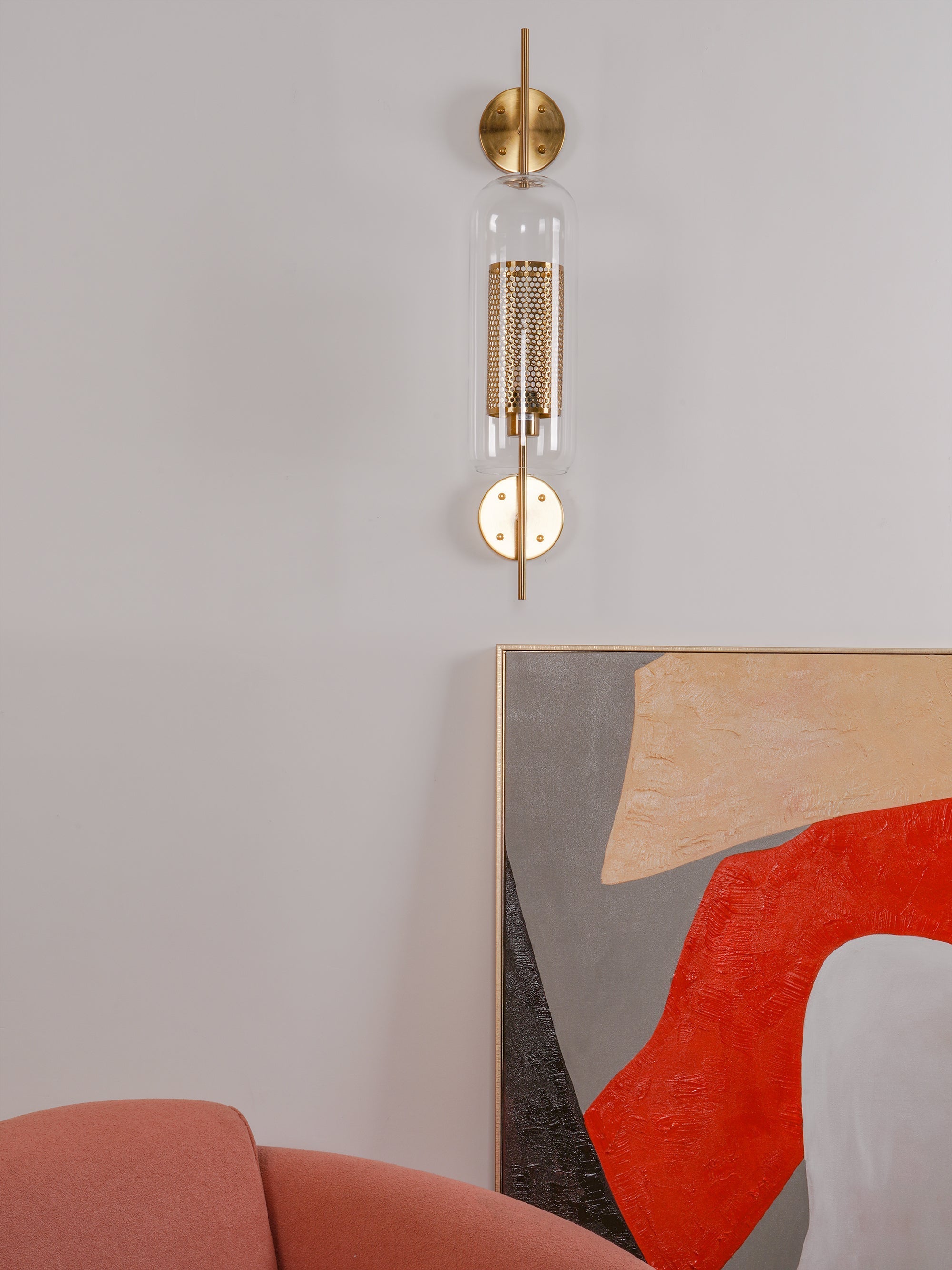 Peta Premium Nordic Art Glass Wall Light-Neutral Decor