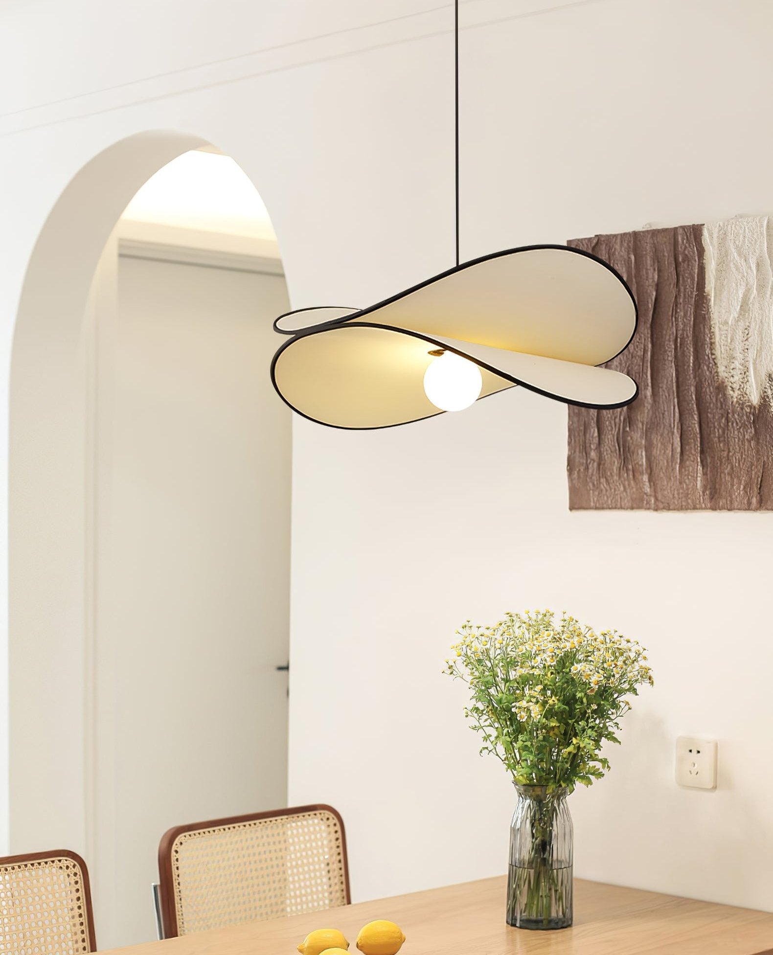 Cilene Fabric Artistic Pendant Lamp-Neutral Decor