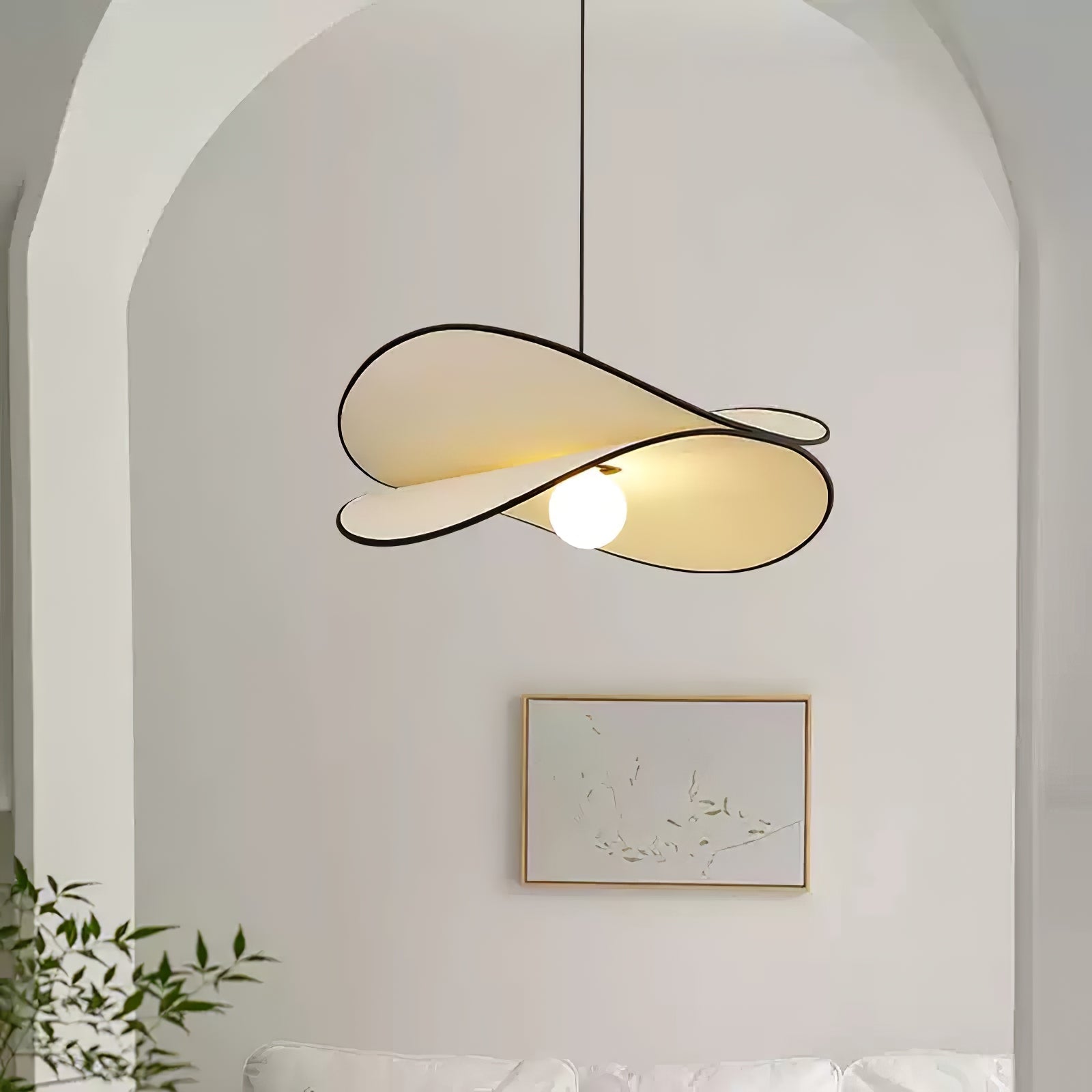 Cilene Fabric Artistic Pendant Lamp-Neutral Decor