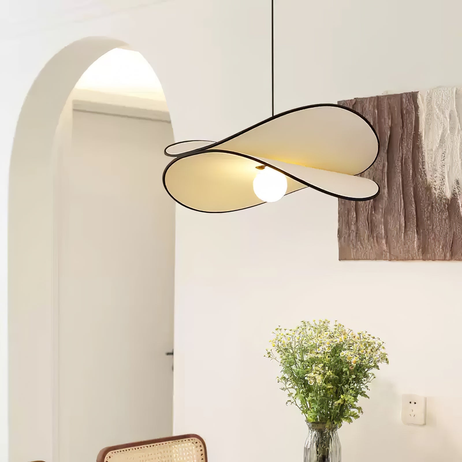 Cilene Fabric Artistic Pendant Lamp-Neutral Decor