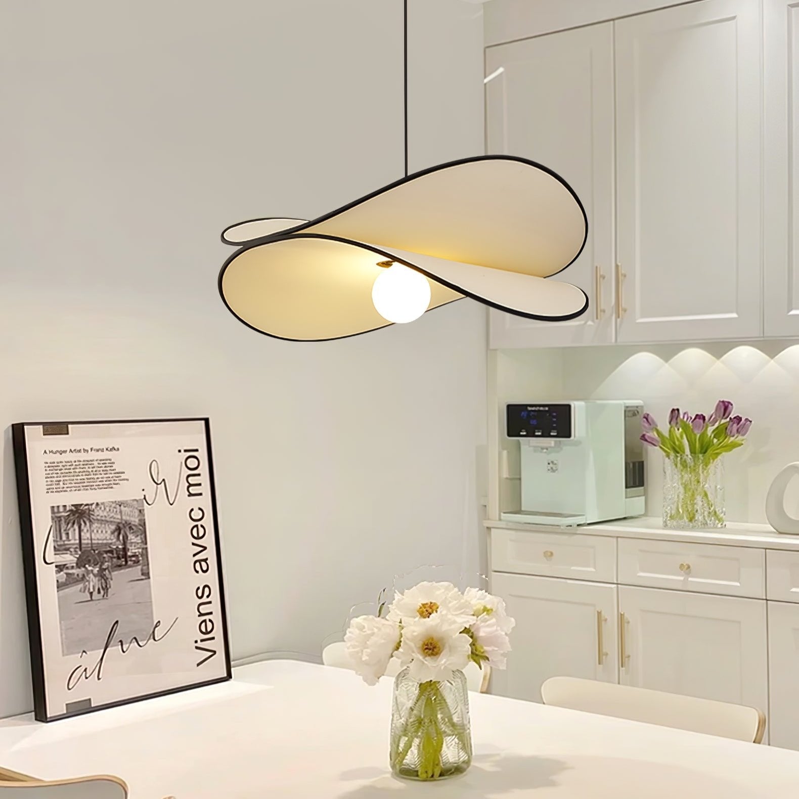 Cilene Fabric Artistic Pendant Lamp-Neutral Decor
