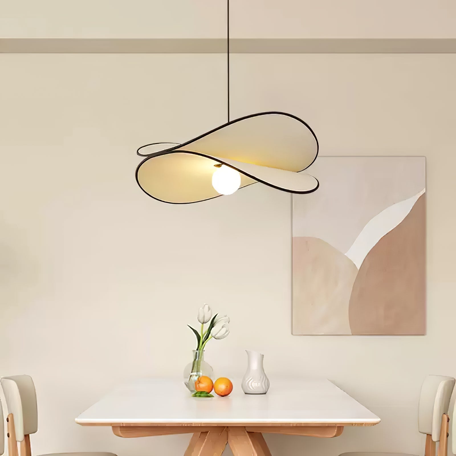 Cilene Fabric Artistic Pendant Lamp-Neutral Decor