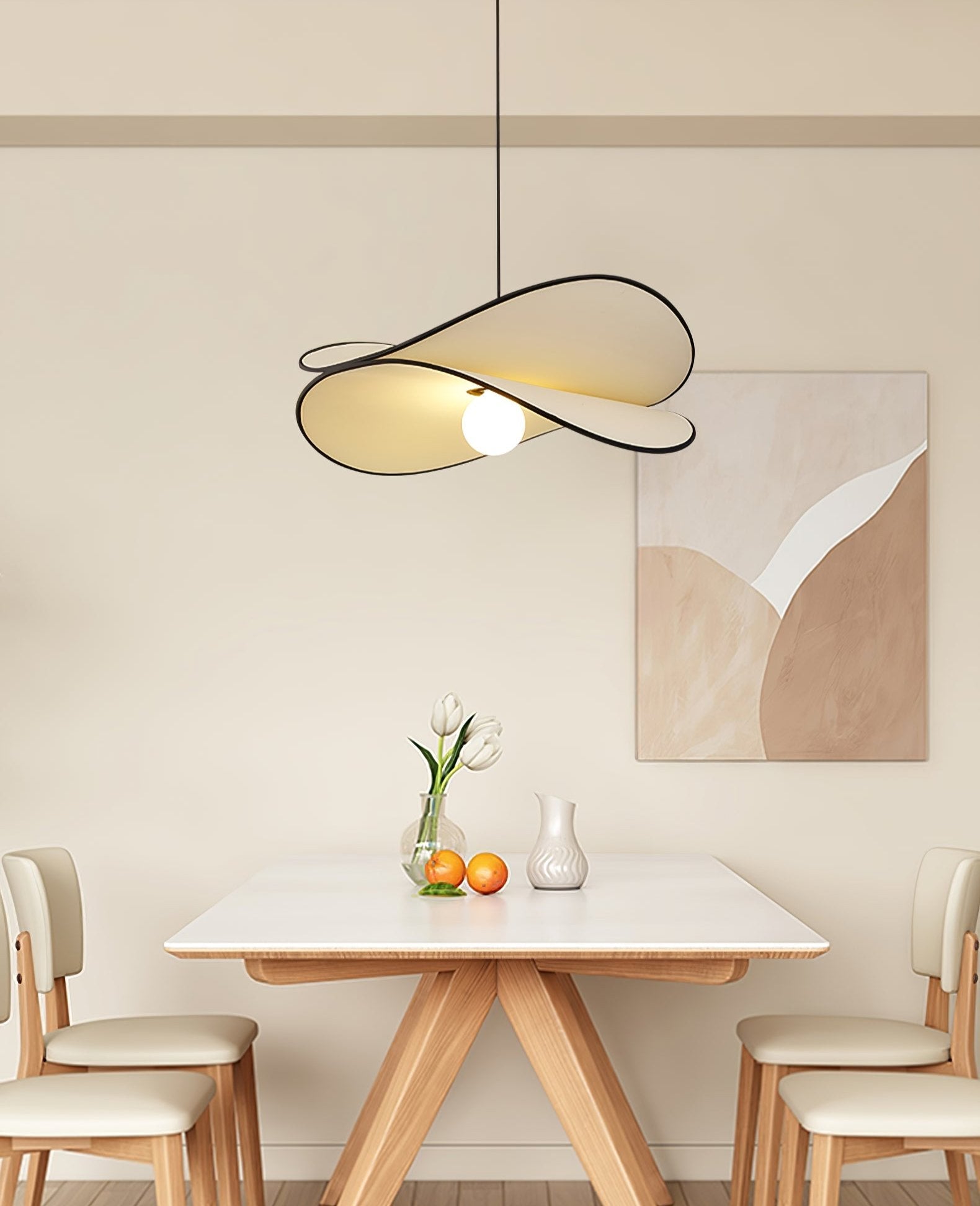 Cilene Fabric Artistic Pendant Lamp-Neutral Decor