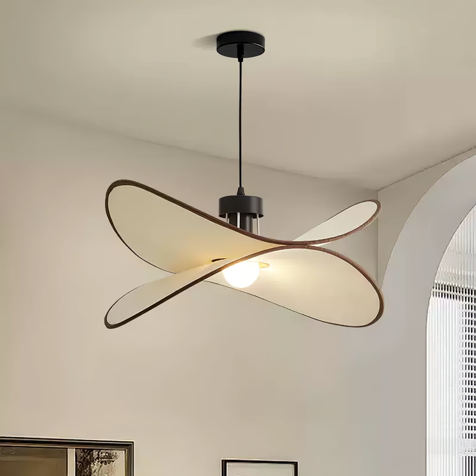 Cilene Fabric Artistic Pendant Lamp-Neutral Decor